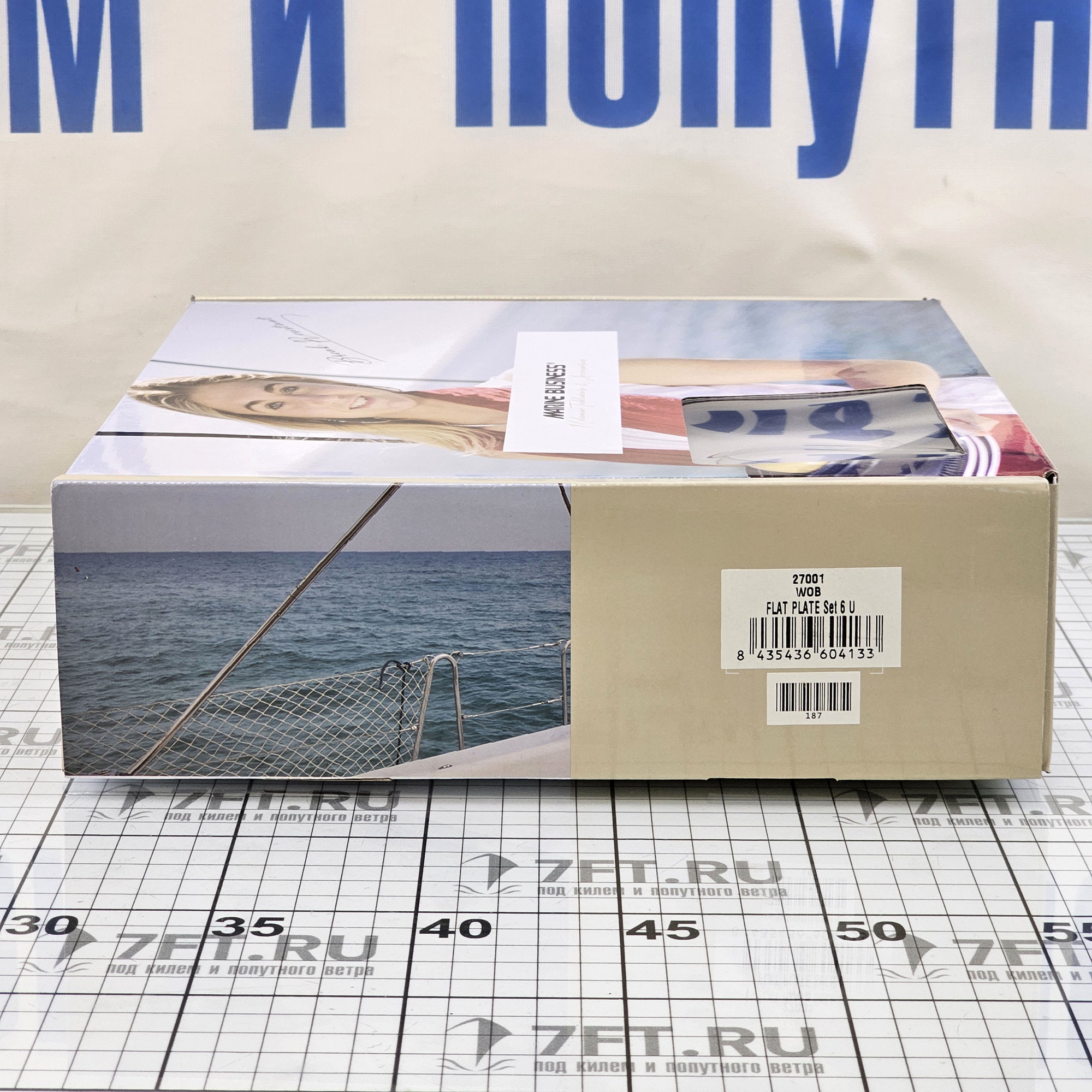 Купить Набор обеденных тарелок Marine Business Welcome on board 27001 Ø250мм 6шт из белого/синего меламина 7ft.ru в интернет магазине Семь Футов