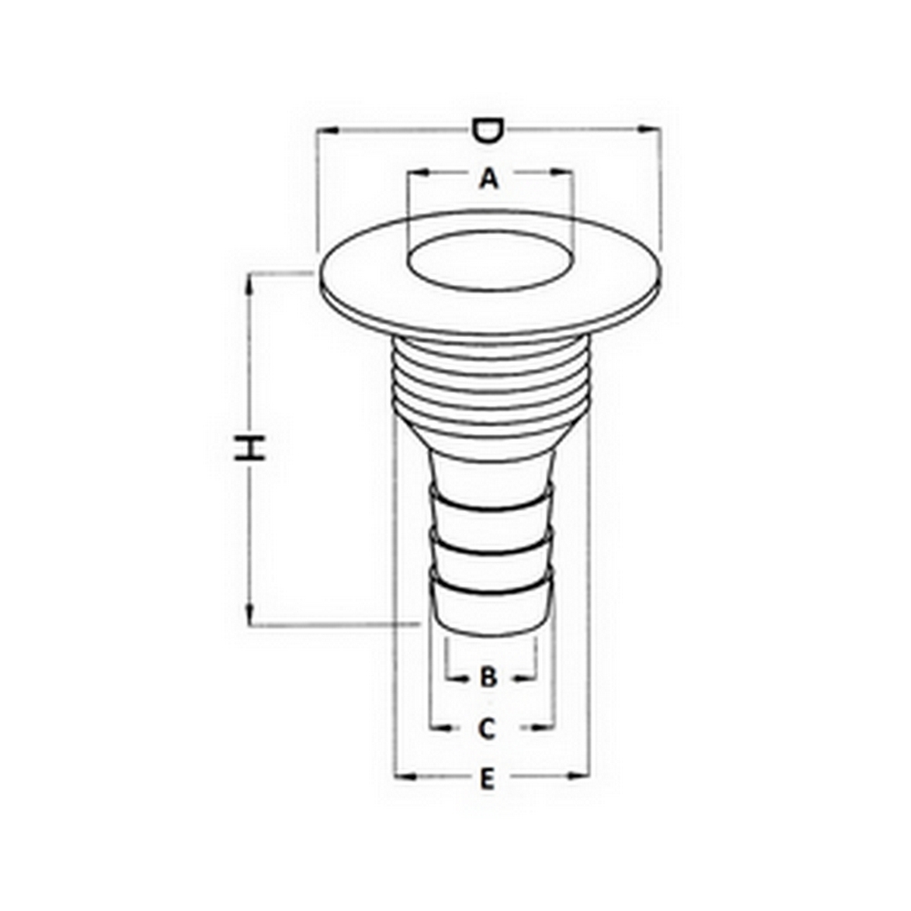 Купить Сливная трубка из пластика Can-SB BS2352 3/4″ 94 мм белая со шланговым наконечником 7ft.ru в интернет магазине Семь Футов