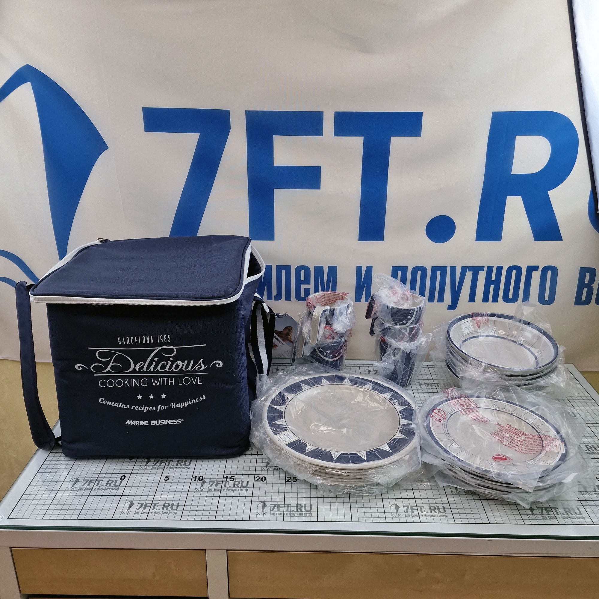 Купить Набор посуды на 6 человек Marine Business Pacific 66144 24 предмета из меламина в сумке 7ft.ru в интернет магазине Семь Футов