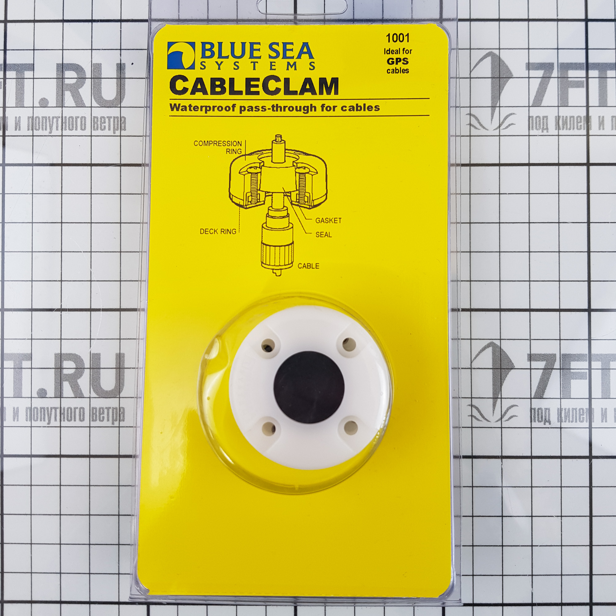 Купить Кабельный проход через палубу Blue Sea CableClam 1001 водонепроницаемый для кабеля до Ø8мм 7ft.ru в интернет магазине Семь Футов