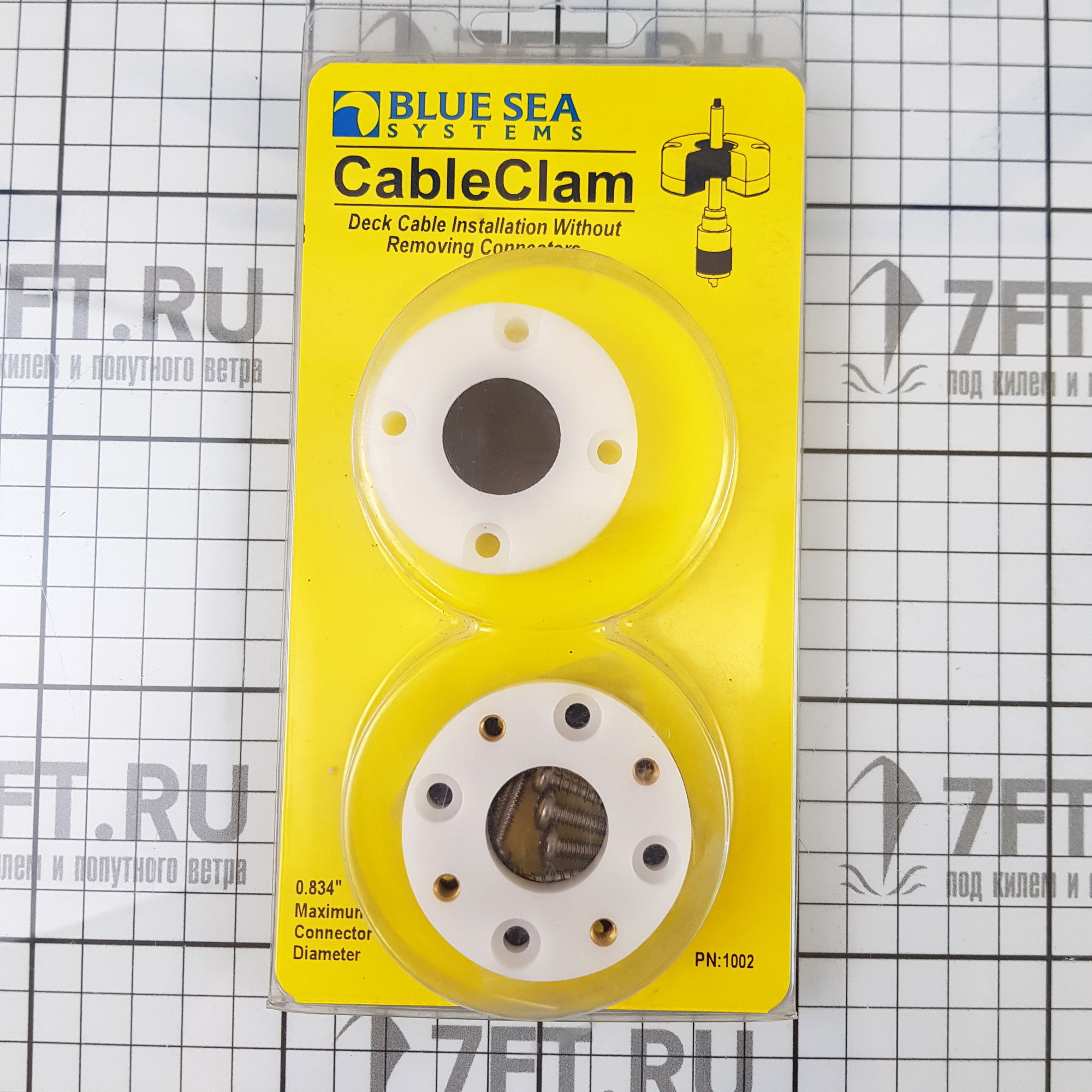 Купить Кабельный проход через палубу Blue Sea CableClam 1002 водонепроницаемый для кабеля Ø11мм 7ft.ru в интернет магазине Семь Футов