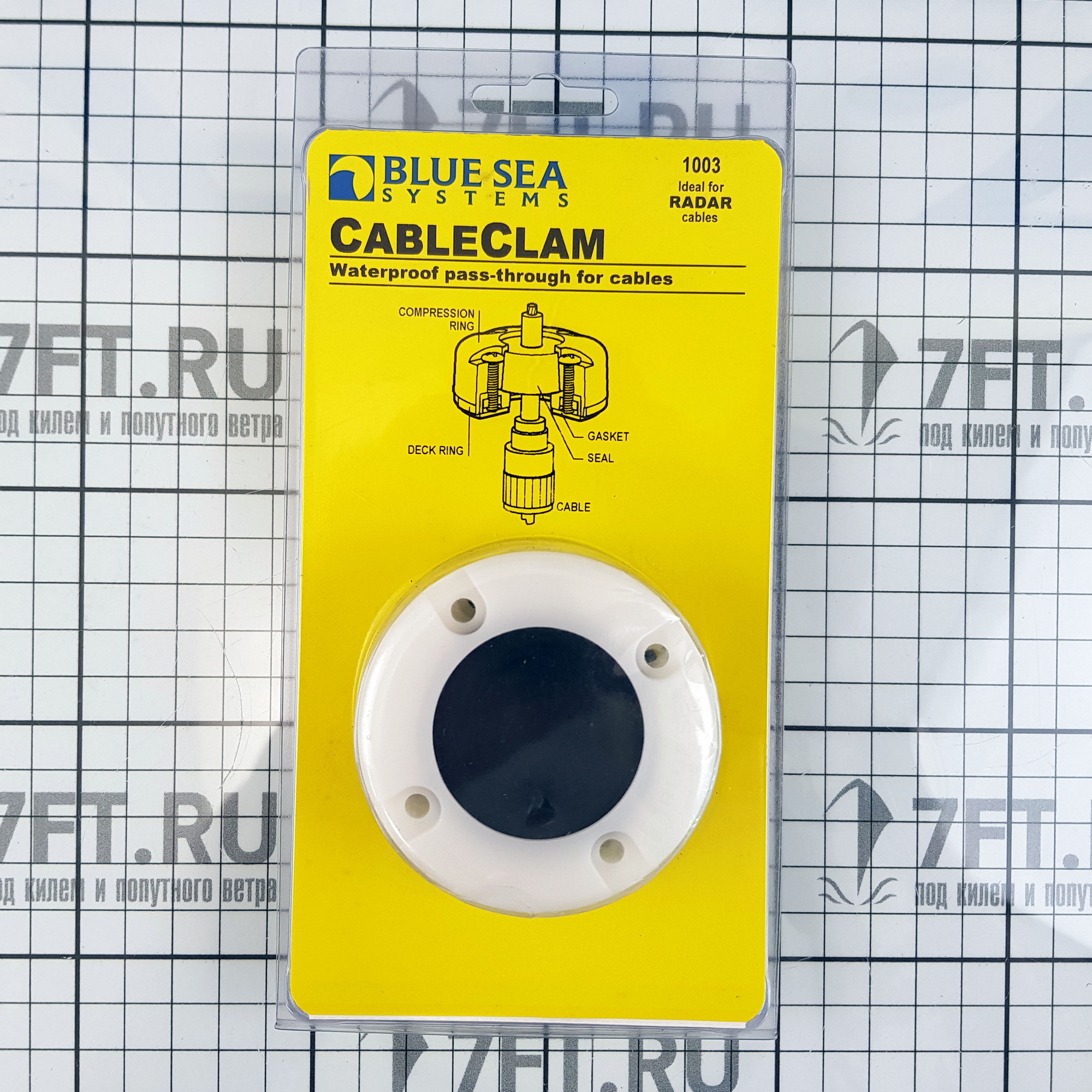 Купить Кабельный проход через палубу Blue Sea CableClam 1003 водонепроницаемый для кабеля Ø14мм 7ft.ru в интернет магазине Семь Футов