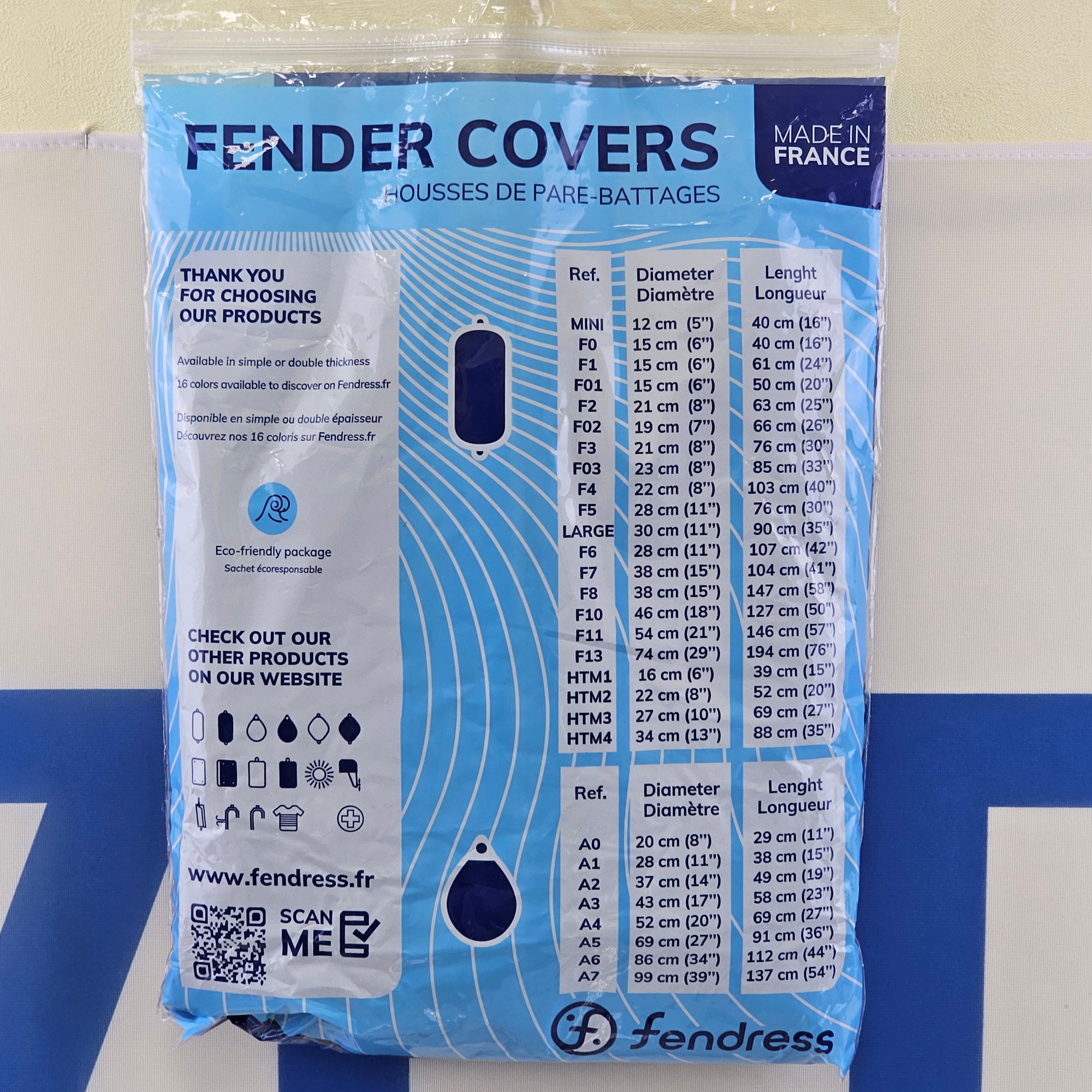 Купить Чехол для кранца защитный Fendress F4 F4-08 Ø230х1040мм однослойный из чёрного акрила 7ft.ru в интернет магазине Семь Футов