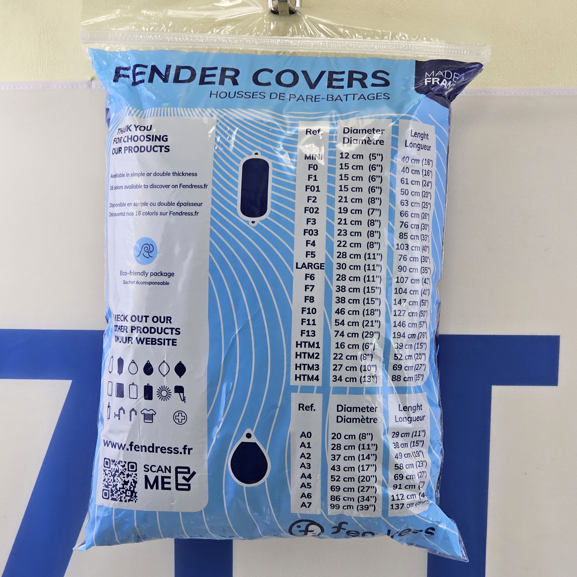 Купить Чехол для круглого кранца защитный Fendress А5 A5-02S Ø700х940мм однослойный из тёмно-синего акрила 7ft.ru в интернет магазине Семь Футов