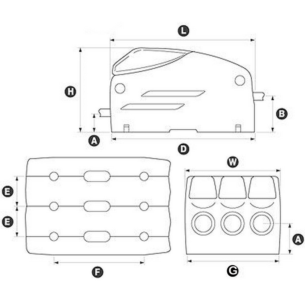 Купить Стопор фаловый трёхклавишный Lewmar DC2 29103410BK 8-10 мм 500-1200 кг 7ft.ru в интернет магазине Семь Футов