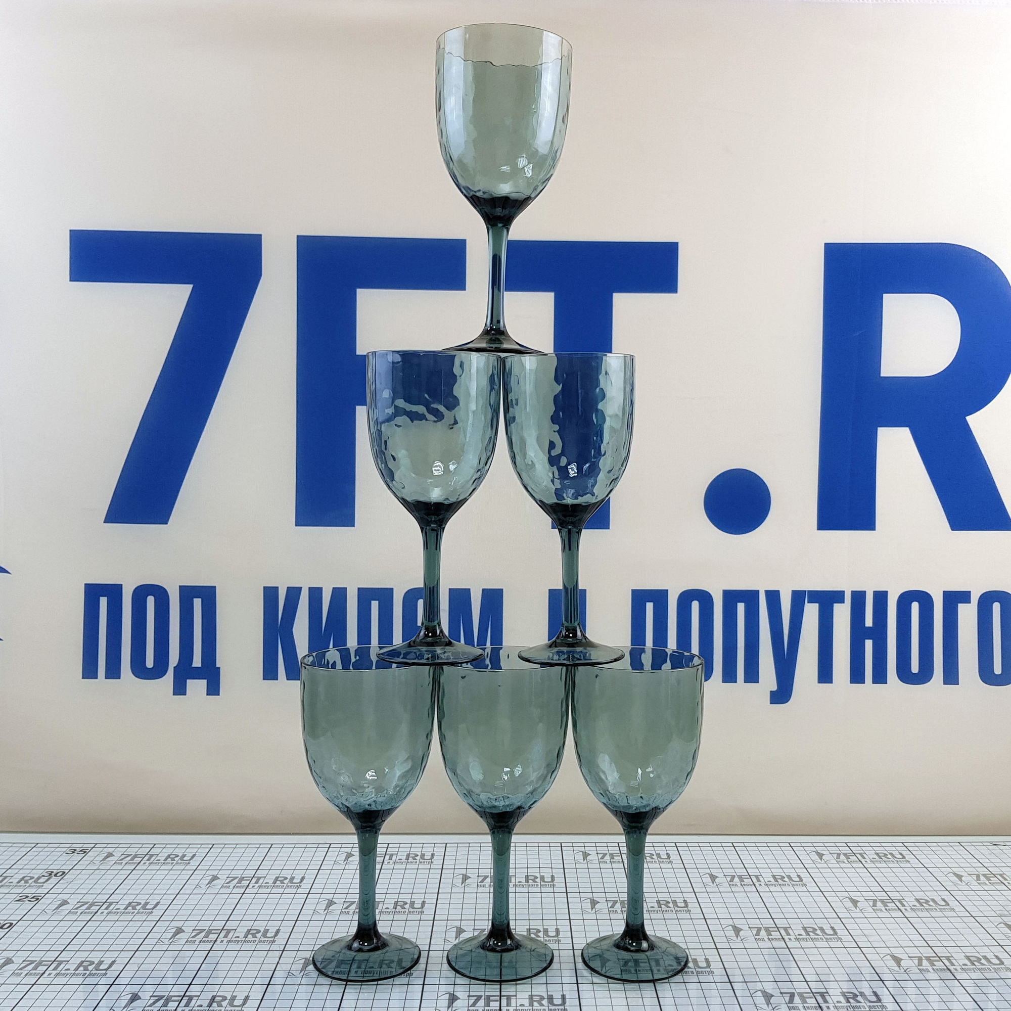 Купить Набор бокалов для вина Marine Business Harmony 34104 Ø90мм 400мл 6шт из синего метилстирола 7ft.ru в интернет магазине Семь Футов