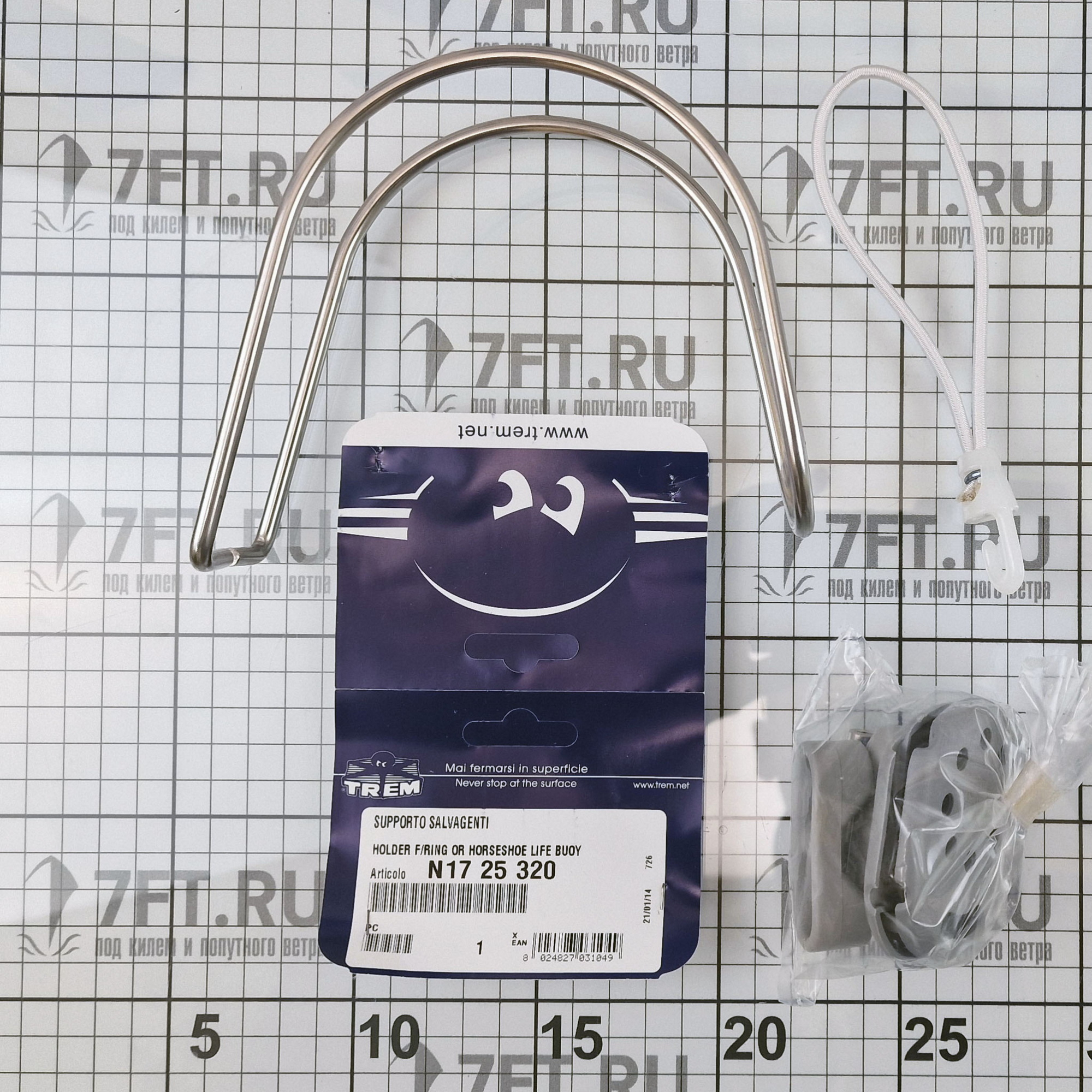 Купить Крепление для спасательного круга TREM N1725320 из нержавеющей стали AISI316 на трубу Ø22-25мм 7ft.ru в интернет магазине Семь Футов