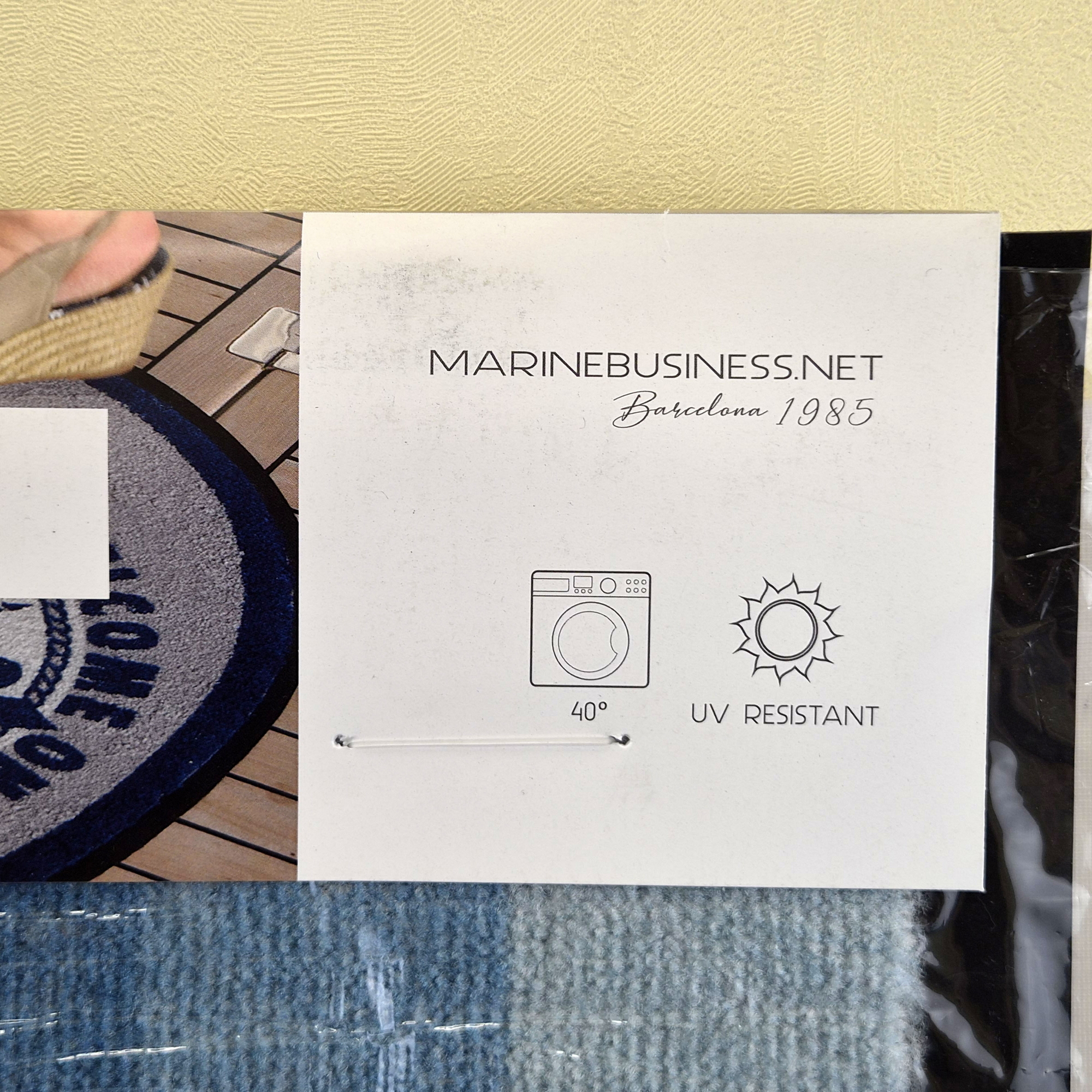 Купить Дверной коврик "Stripes" Marine Business Welcome 41267 700x500мм нескользящий из синего полиамида 7ft.ru в интернет магазине Семь Футов