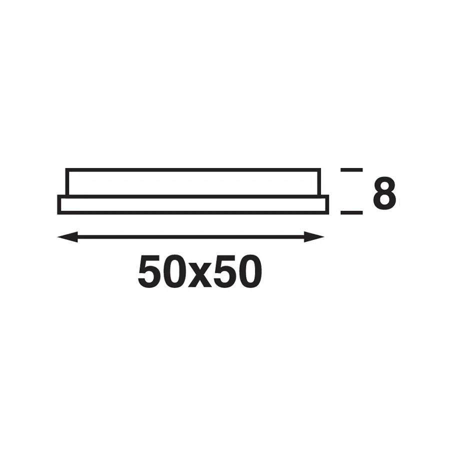 Купить Светильник светодиодный врезной Batsystem Square 50 9695-1mk 12-14В 0,3Вт 30лм корпус матовый хром 7ft.ru в интернет магазине Семь Футов