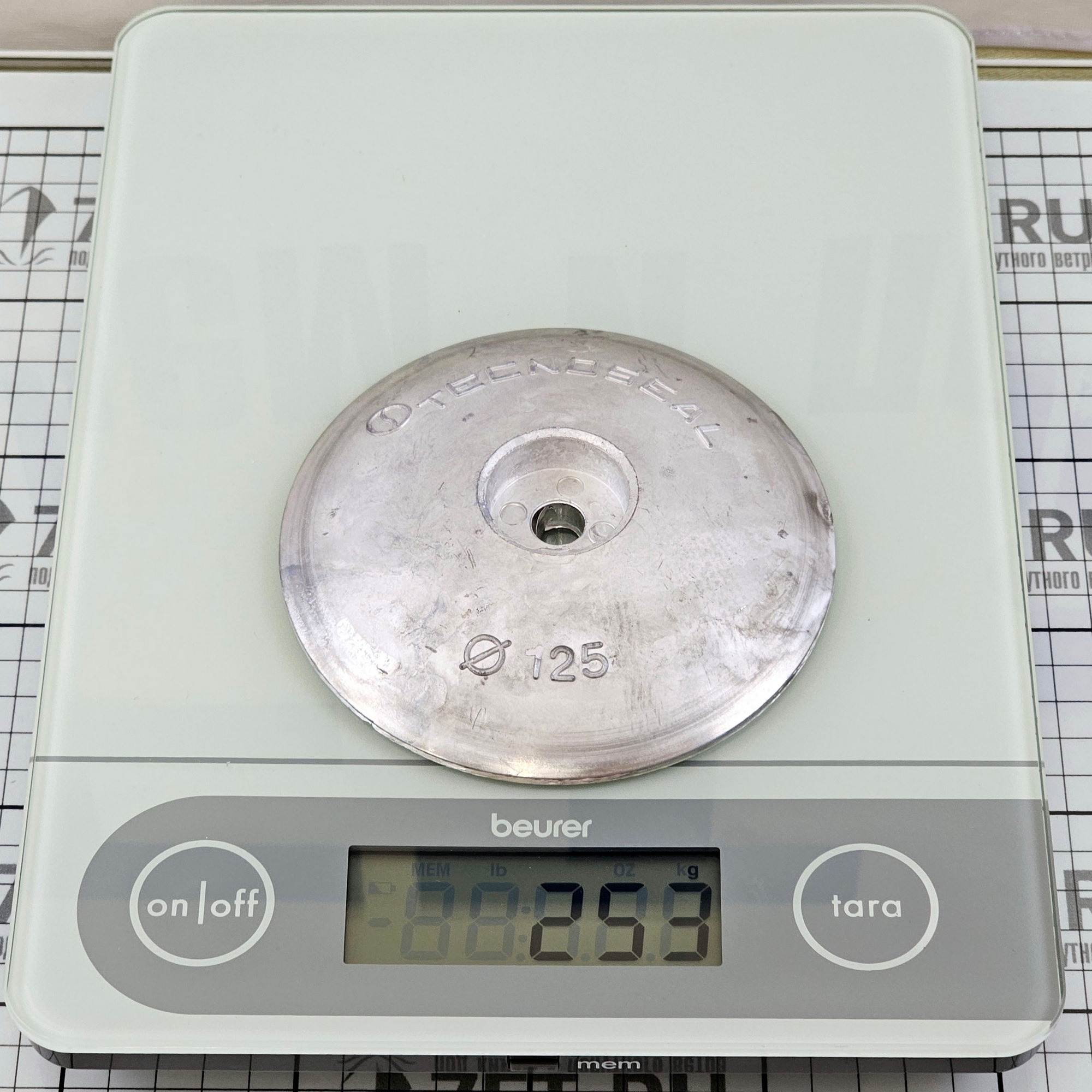 Купить Магниевый дисковый анод Tecnoseal 00104MG Ø125x21мм для пера руля 7ft.ru в интернет магазине Семь Футов
