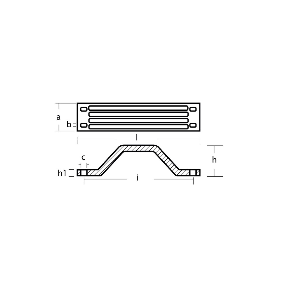 Купить Цинковый анод Tecnoseal 01112 202x47x52мм дуговой для двигателей Yamaha 115-350лс 7ft.ru в интернет магазине Семь Футов