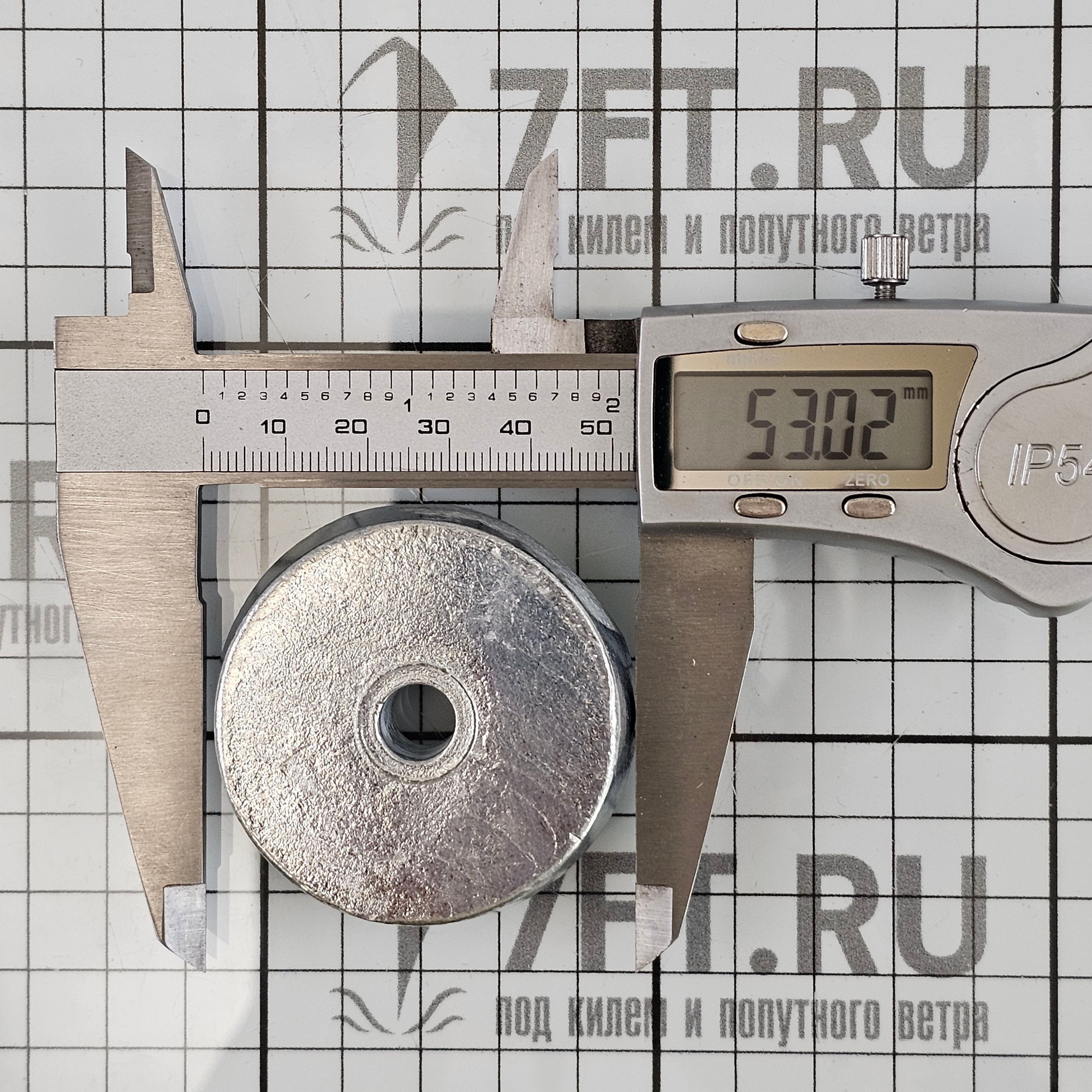 Купить Цинковый анод Tecnoseal 01111 Ø53x15мм дисковый для двигателей Mariner 40/Yamaha 70-85лс 7ft.ru в интернет магазине Семь Футов