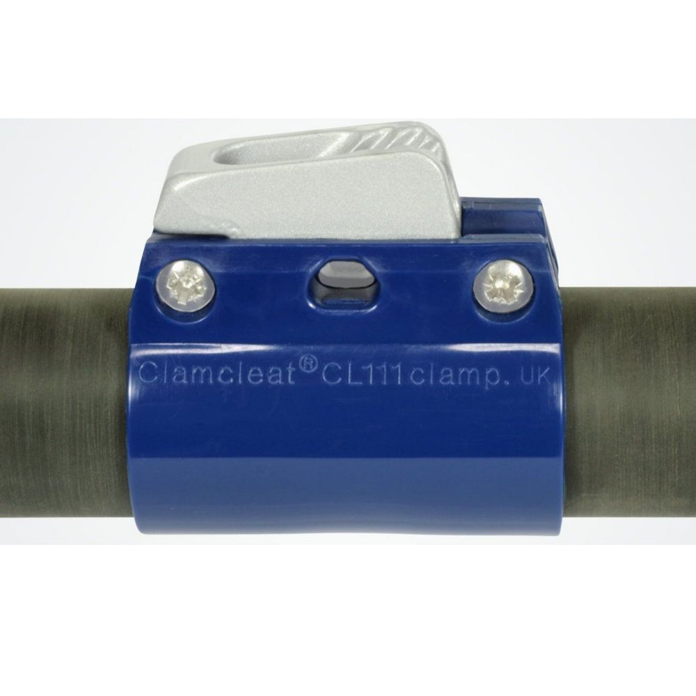 Купить Стопор щелевой для гика Clamcleat Unifiber CL244S2 c нейлоновым зажимом стрелы Ø34-36мм для троса Ø3-5мм 42x22x20мм из серого алюминия 7ft.ru в интернет магазине Семь Футов