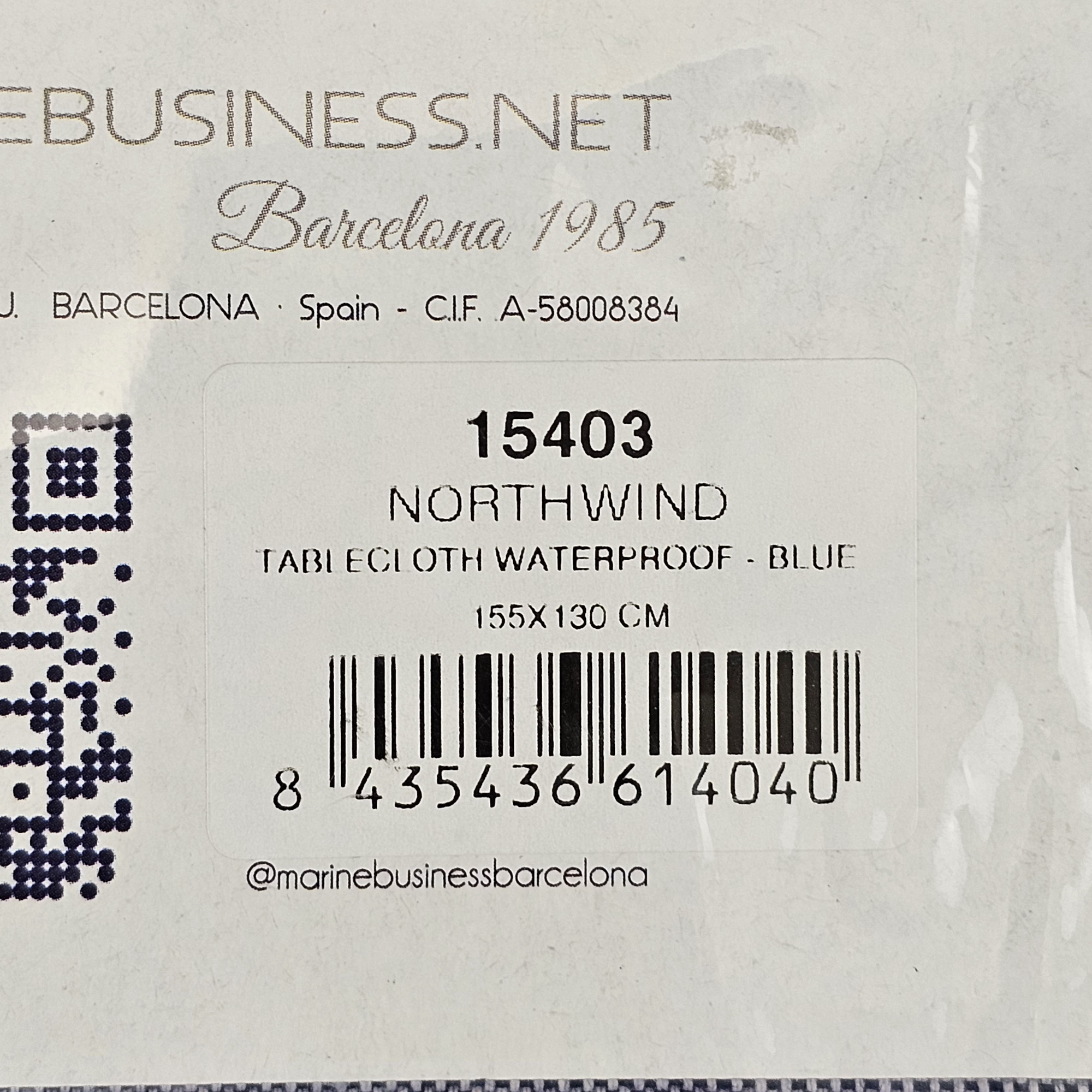 Купить Водонепроницаемая скатерть Marine Business Northwind 15403 1500x1300мм из синего/серого хлопка и полиэстера 7ft.ru в интернет магазине Семь Футов