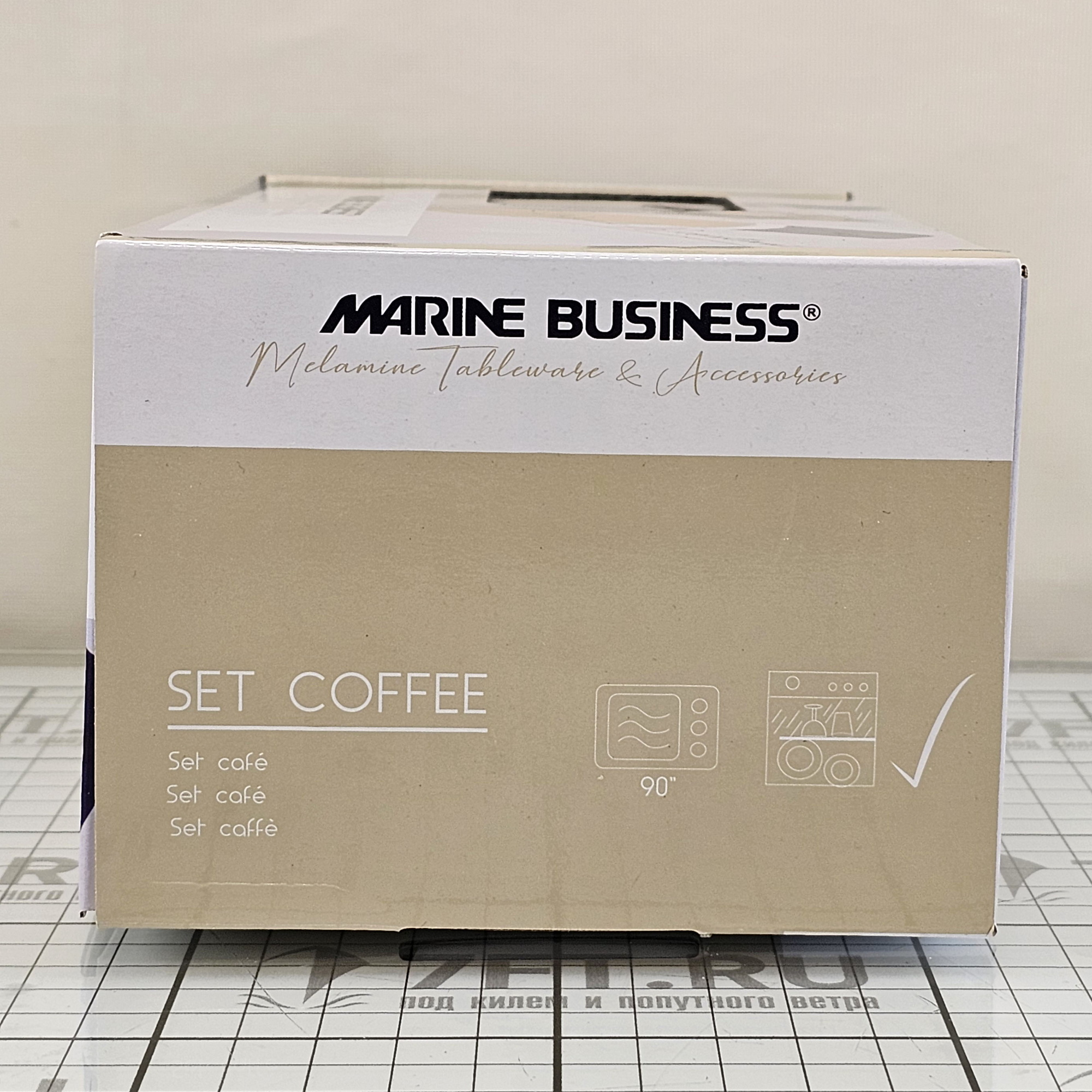 Купить Кофейный набор Marine Business Venezia 68006 Ø65мм 47мм 80мл на 6 персон из белого/синего меламина 7ft.ru в интернет магазине Семь Футов