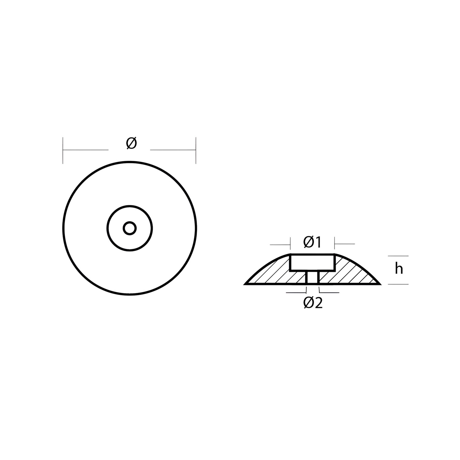 Купить Алюминиевый анод Tecnoseal 00103AL Ø110x18мм дисковый для пера руля 7ft.ru в интернет магазине Семь Футов
