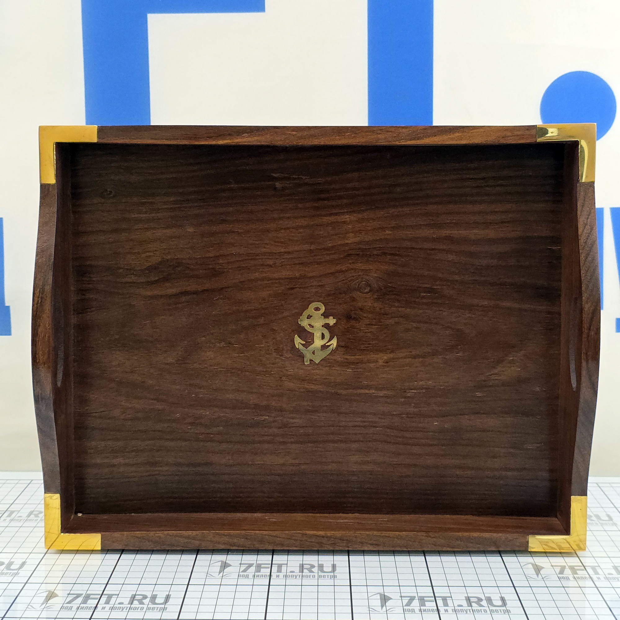 Купить Набор из трех подносов Foresti & Suardi PLAT007 из дерева и латуни 7ft.ru в интернет магазине Семь Футов