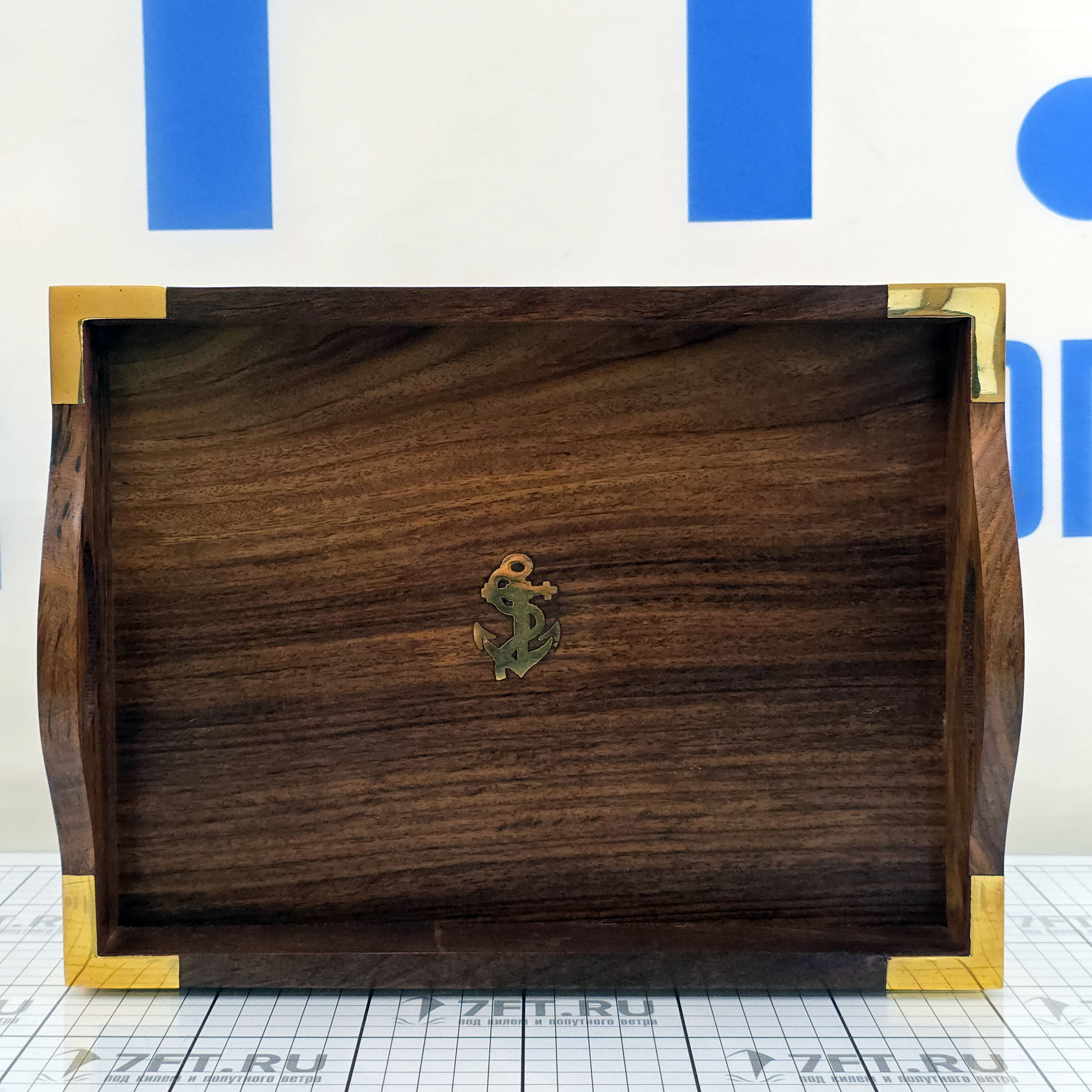 Купить Набор из трех подносов Foresti & Suardi PLAT007 из дерева и латуни 7ft.ru в интернет магазине Семь Футов