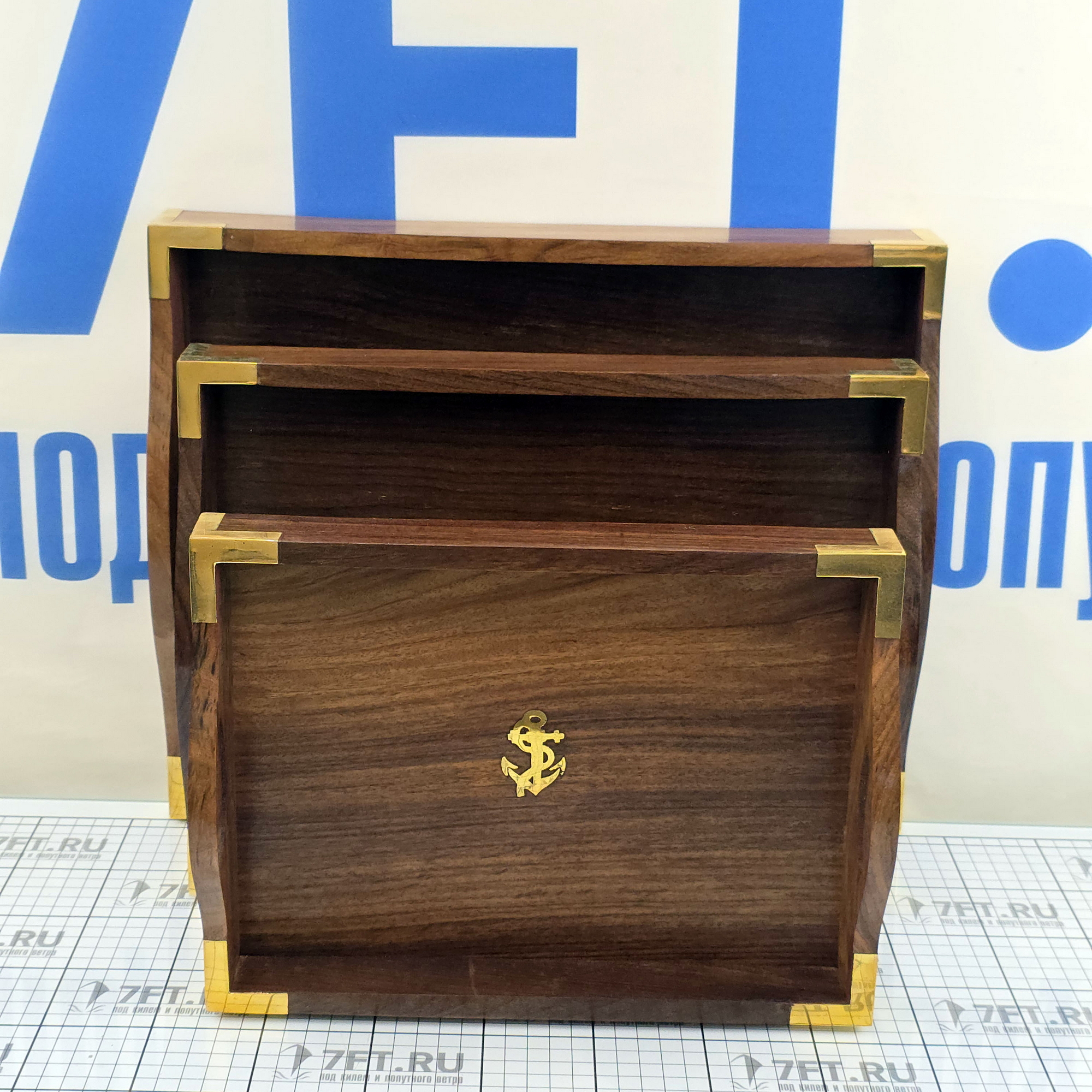 Купить Набор из трех подносов Foresti & Suardi PLAT007 из дерева и латуни 7ft.ru в интернет магазине Семь Футов