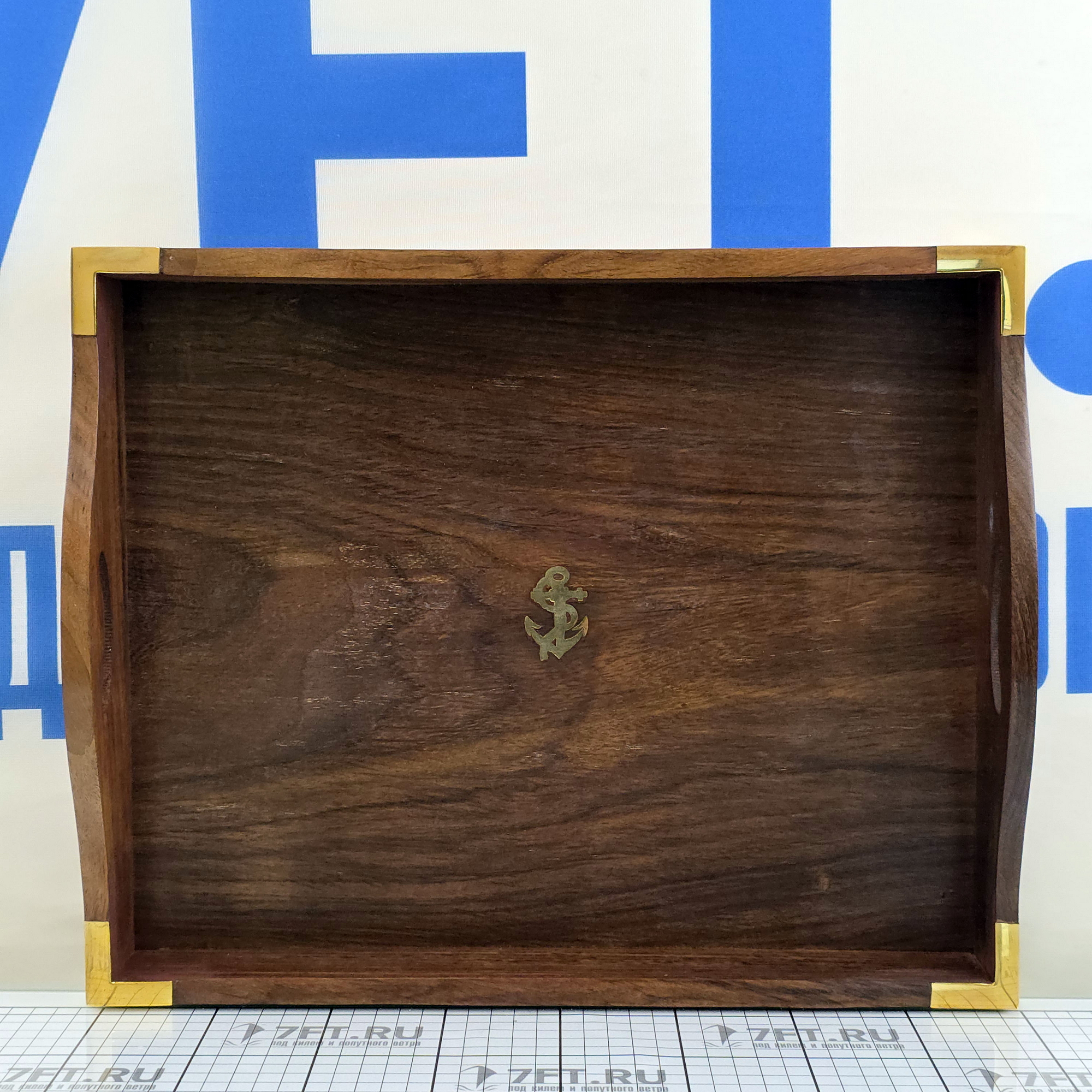 Купить Набор из трех подносов Foresti & Suardi PLAT007 из дерева и латуни 7ft.ru в интернет магазине Семь Футов