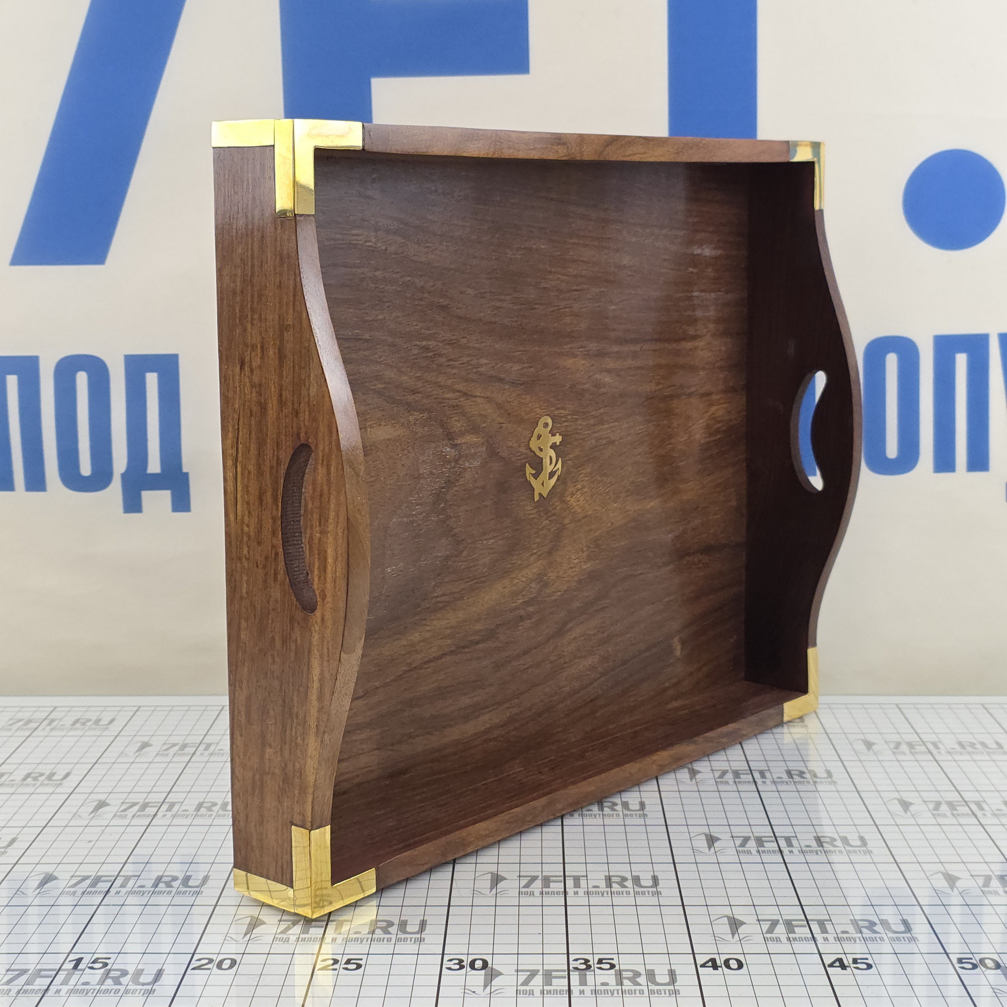 Купить Набор из трех подносов Foresti & Suardi PLAT007 из дерева и латуни 7ft.ru в интернет магазине Семь Футов