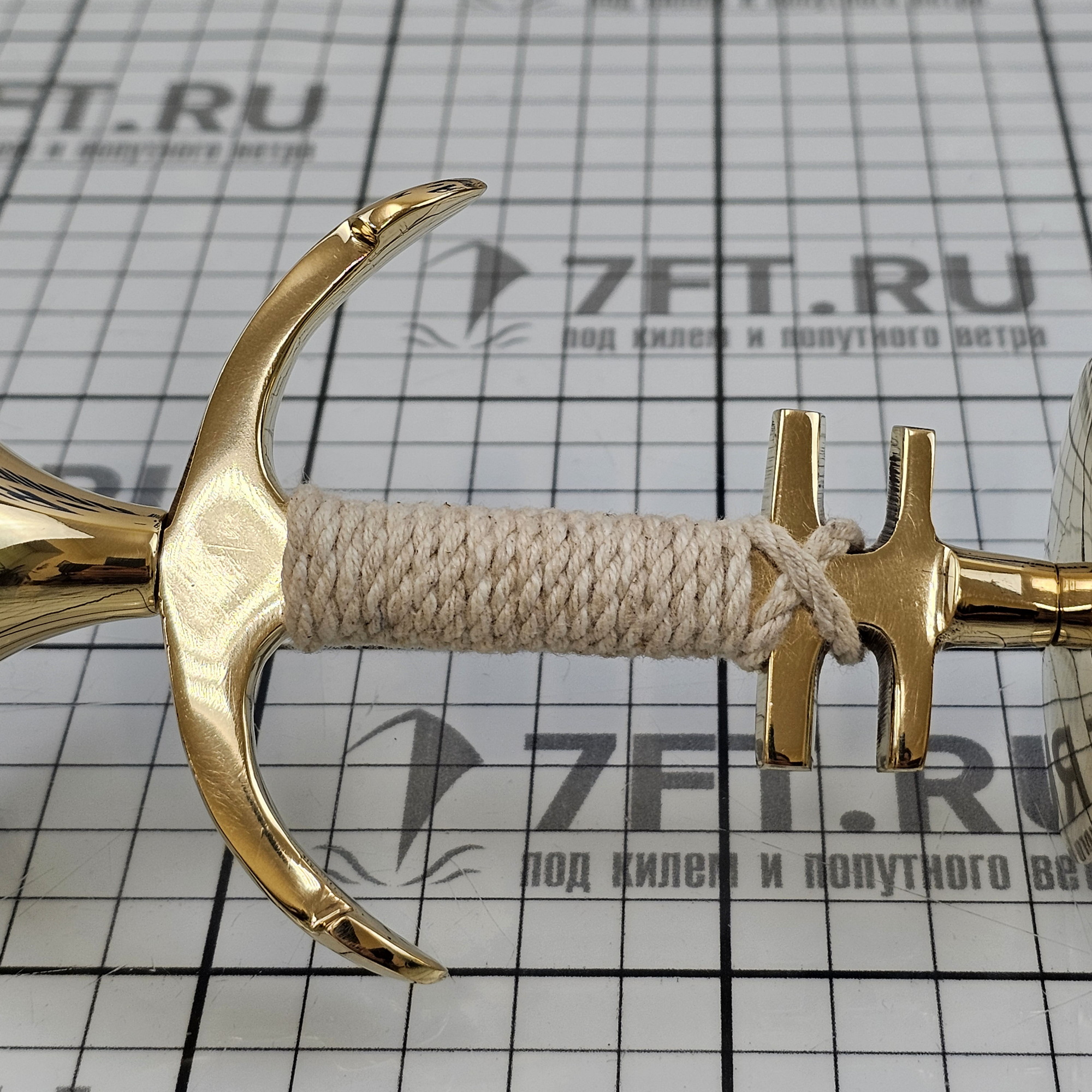 Купить Подсвечник в виде якоря с веревкой Foresti&Suardi DECO006 150мм из полированной латуни 7ft.ru в интернет магазине Семь Футов