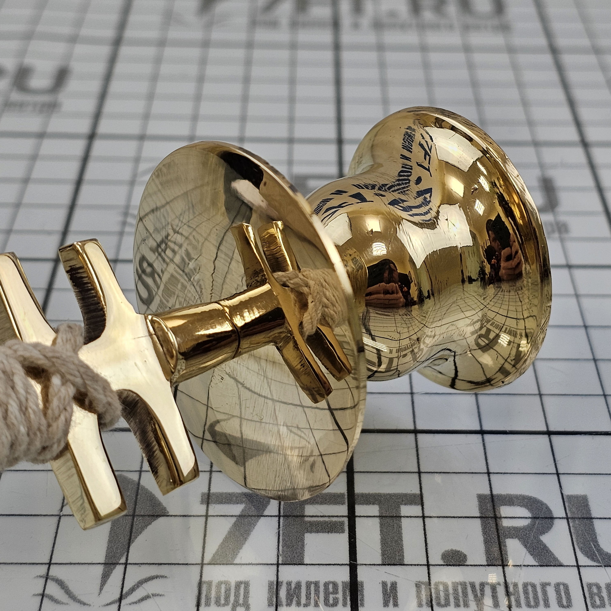 Купить Подсвечник в виде якоря с веревкой Foresti&Suardi DECO006 150мм из полированной латуни 7ft.ru в интернет магазине Семь Футов