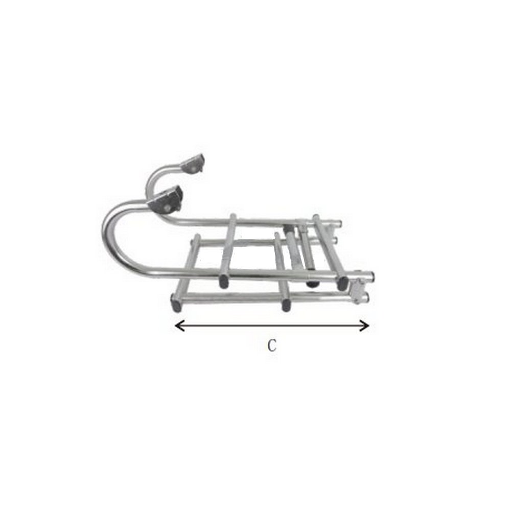 Купить Трап складной CIM 3401-0173 795x240мм 3ступеньки из нержавеющей стали AISI316 7ft.ru в интернет магазине Семь Футов