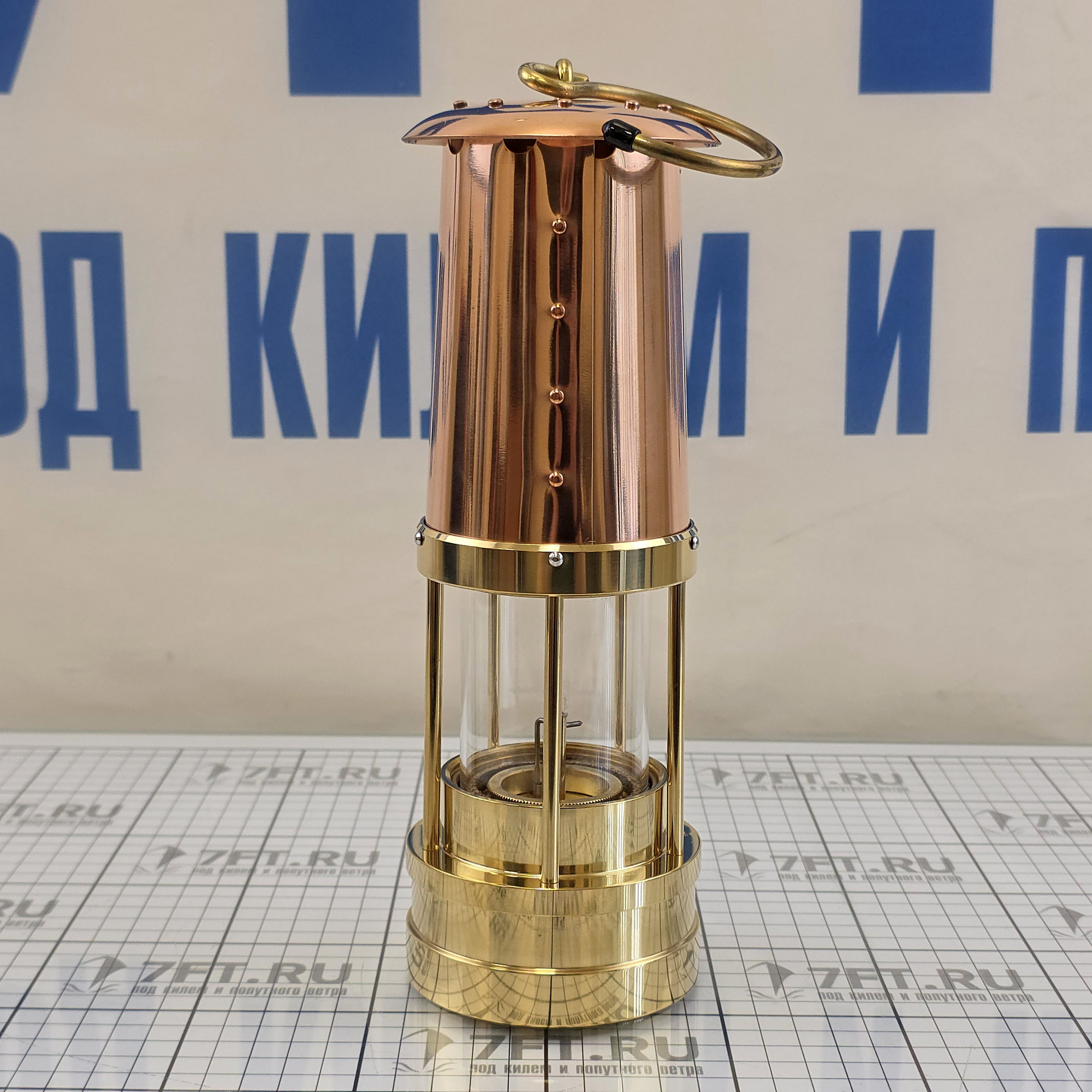 Купить Лампа Дэви E.Thomas&Williams 4126M Cambrian Miners Ø90х250мм 15-20ч 100мл шахтерская с верхом из меди для Благодатного/Олимпийского огня 7ft.ru в интернет магазине Семь Футов