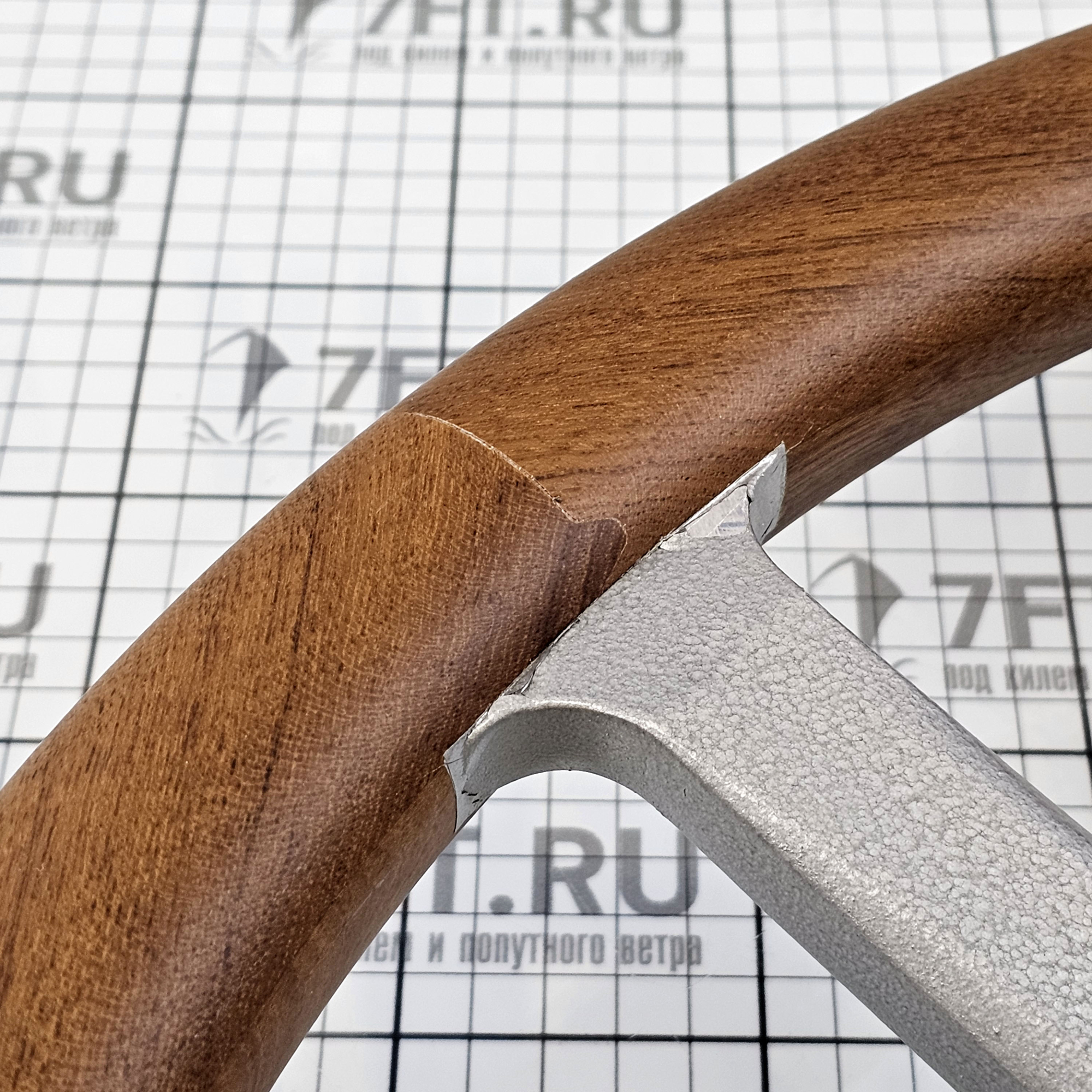 Купить Штурвал Stazo 11.0600.2 Ø600мм 6 алюминиевых спиц отделка семилетнем тиком с хромированной крышкой 7ft.ru в интернет магазине Семь Футов