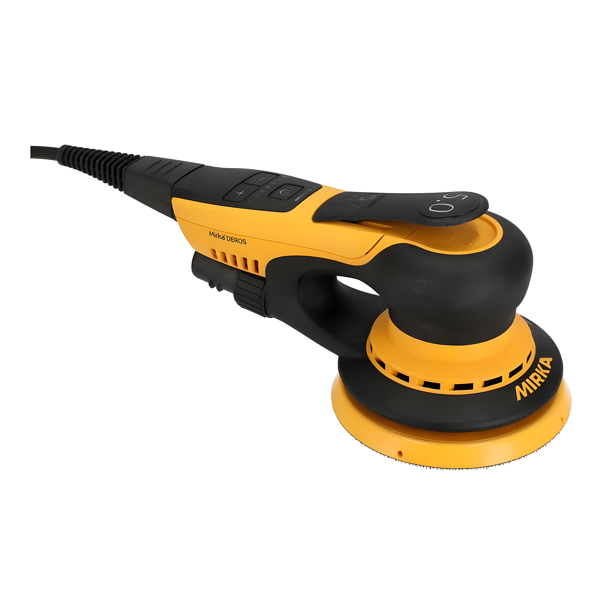 Купить Электрическая орбитальная шлифовальная машинка Mirka Deros II 550 MID5504044 4000-10000об/мин 220-240В 400Вт тарелка Ø125мм ход 5мм уровень шума 71дБ уровень вибрации 3,2м/с² 7ft.ru в интернет магазине Семь Футов