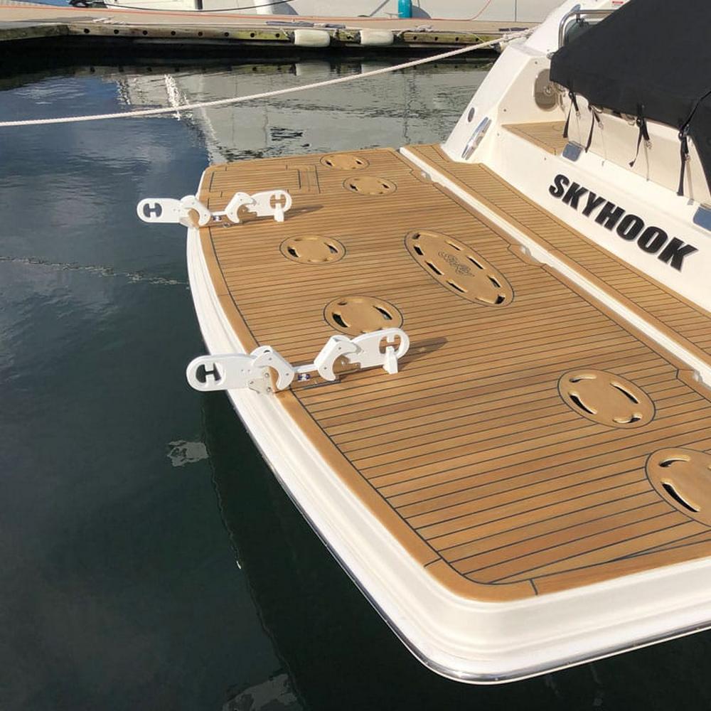 Купить Поворотная опора для шлюпки Hurley marine PHC-419 грузоподъемность 453кг из морского полиэтилена белая для крепления на краю платформы 7ft.ru в интернет магазине Семь Футов