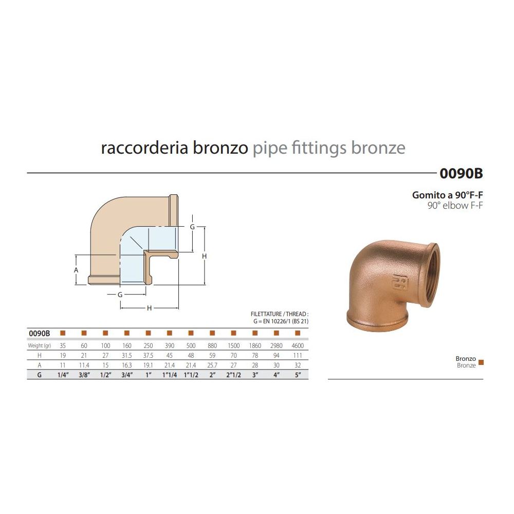 Купить Отвод Guidi Marine 0090B#200006 90° 1" внутренняя-внутренняя резьба из бронзы 7ft.ru в интернет магазине Семь Футов