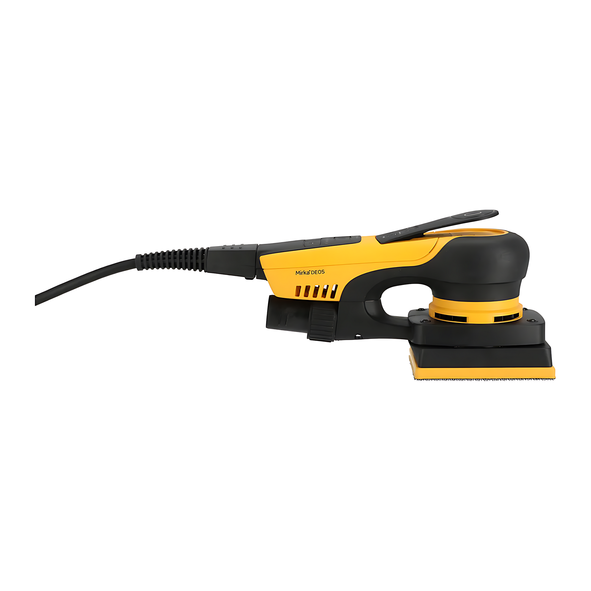 Купить Электрическая орбитальная шлифовальная машинка Mirka Deos II 343 MID3434044 5000-10000об/мин 220-240В 300Вт тарелка 75x100мм ход 3мм уровень шума 70дБ уровень вибрации 3,3м/с² 7ft.ru в интернет магазине Семь Футов