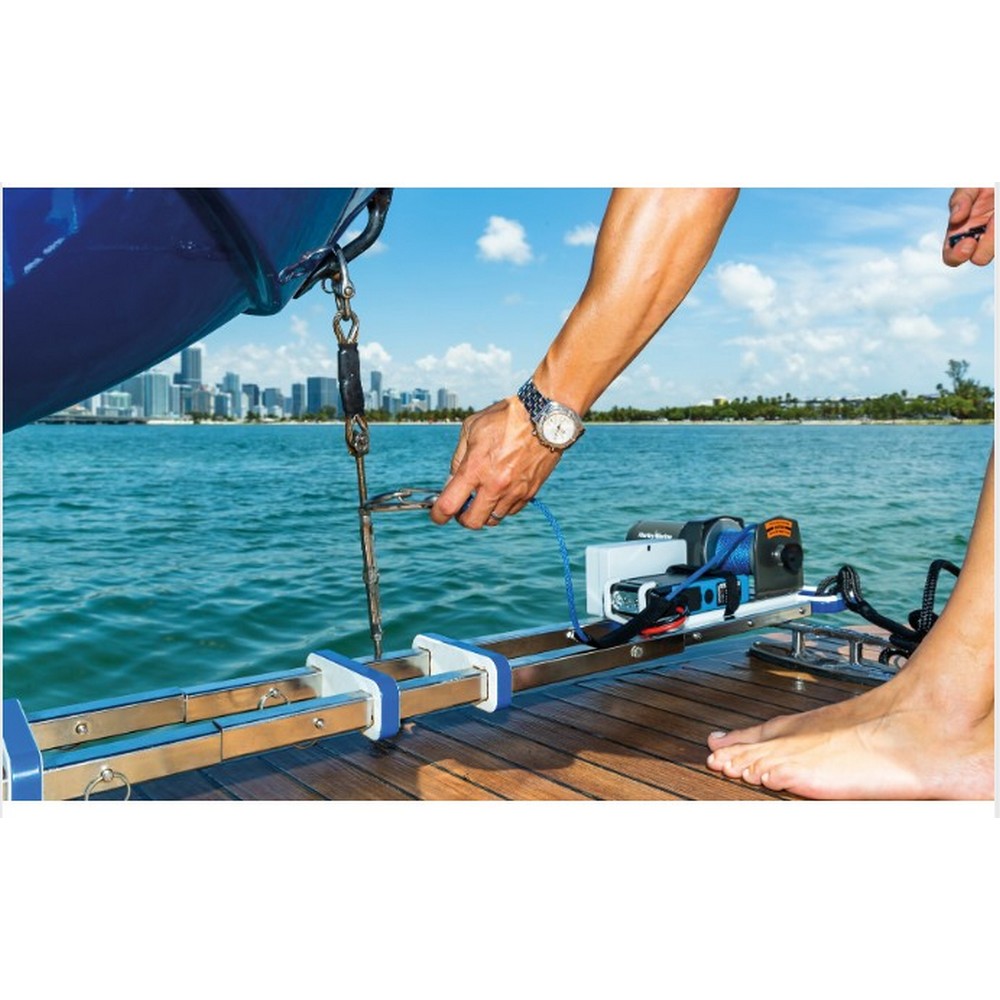 Купить Система шлюпбалок Hurley marine H3O+ XL H3O-922XLMW с ручной лебедкой грузоподъемность 453кг из прочного белого полиэтилена для лодок с жестким дном и гидроциклов длиной до 3,96м 7ft.ru в интернет магазине Семь Футов