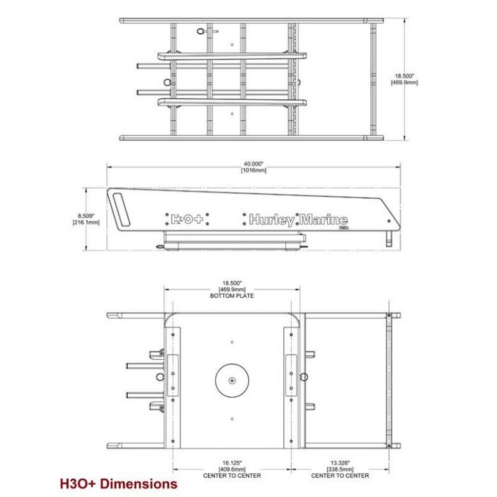 Купить Система шлюпбалок Hurley marine H3O+ H3O-1120PLUSBLK с электрической лебедкой 12В грузоподъемность 328кг из прочного черного полиэтилена для лодок с жестким дном и гидроциклов длиной до 3,96м 7ft.ru в интернет магазине Семь Футов