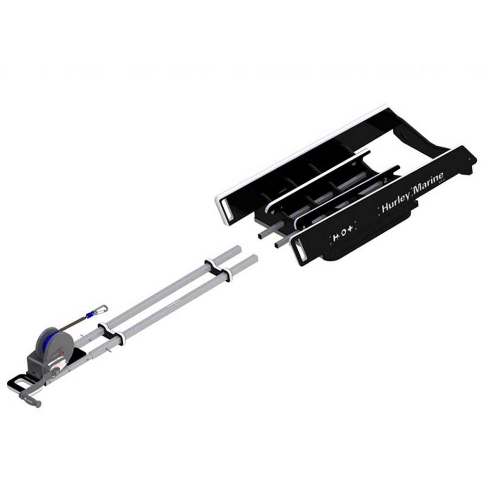 Купить Система шлюпбалок Hurley marine H3O+ H3O-1120PLUSBHW с ручной лебедкой грузоподъемность 328кг из прочного черного полиэтилена для лодок с жестким дном и гидроциклов длиной до 3,96м 7ft.ru в интернет магазине Семь Футов