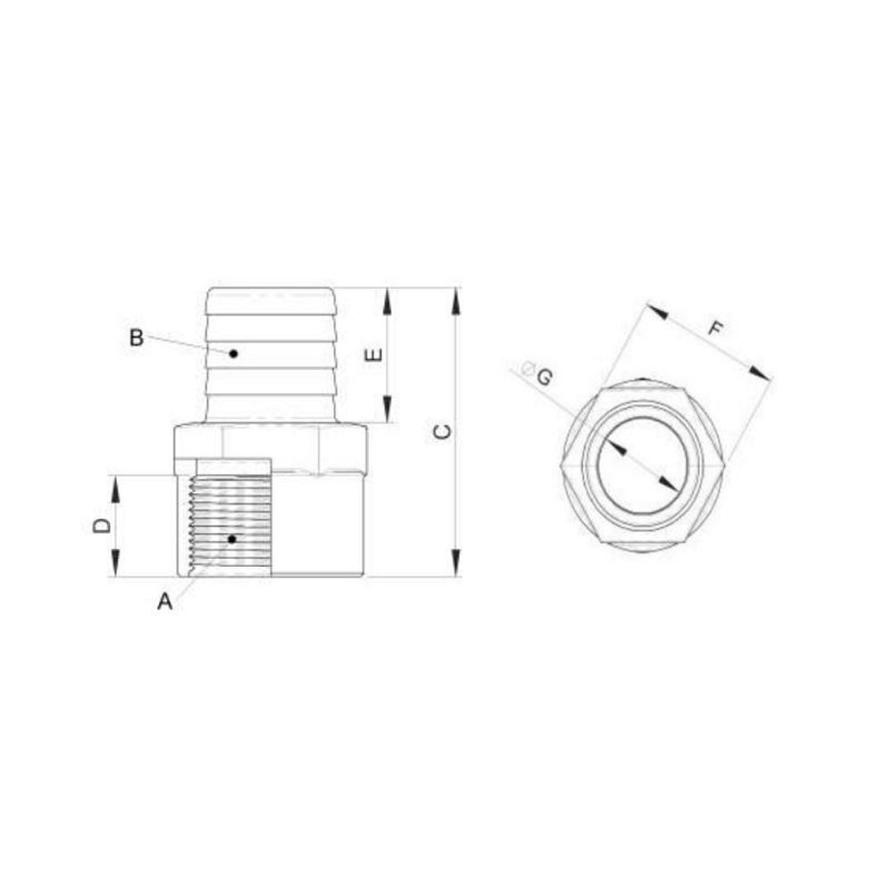 Купить Штуцер прямой TruDesign 90967 под шланг Ø38мм 1"1/2 внутренняя резьба из черного нейлона 7ft.ru в интернет магазине Семь Футов