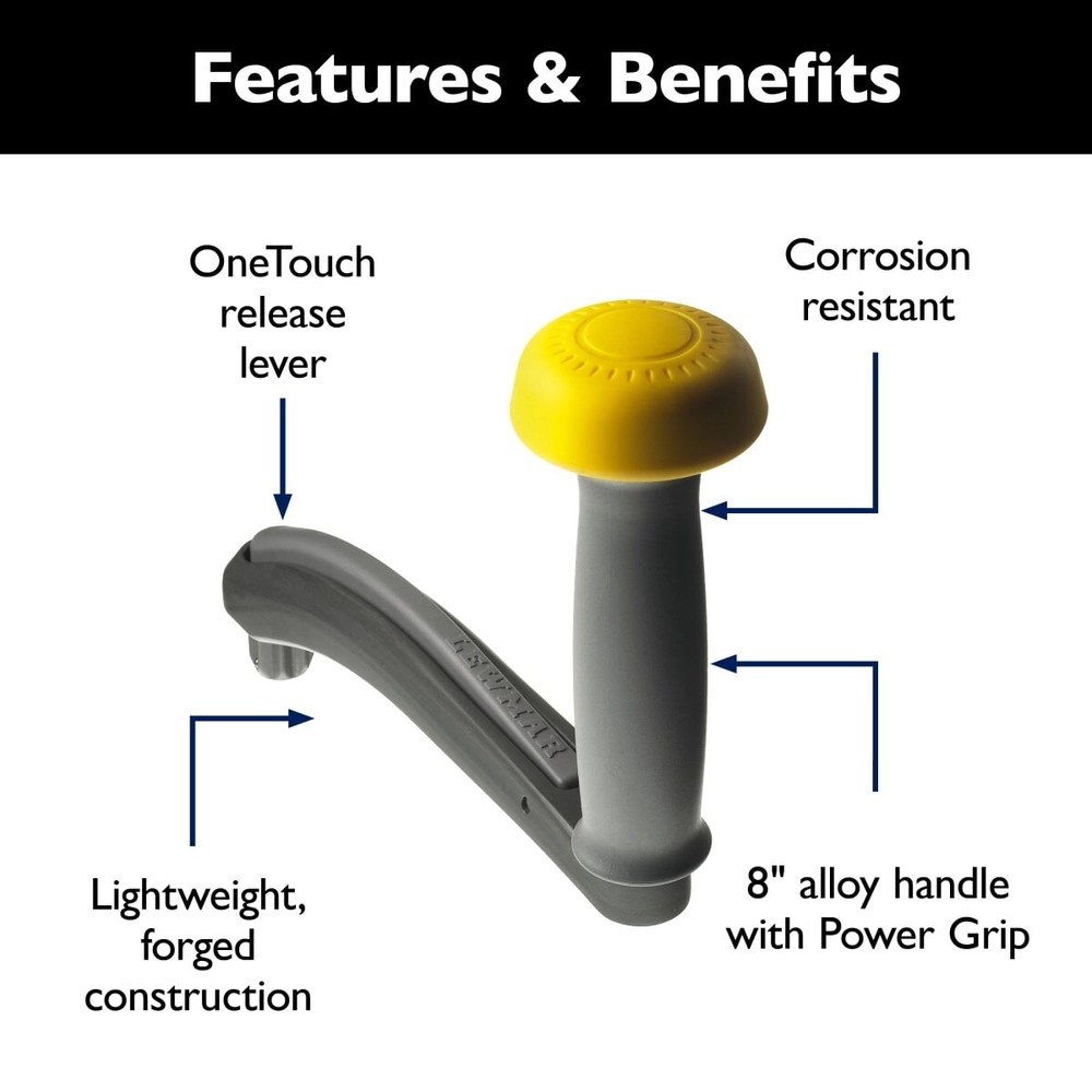 Купить Ручка для лебедок Lewmar One Touch Power Grip 29140042 200мм с фиксатором из кованого алюминия 7ft.ru в интернет магазине Семь Футов