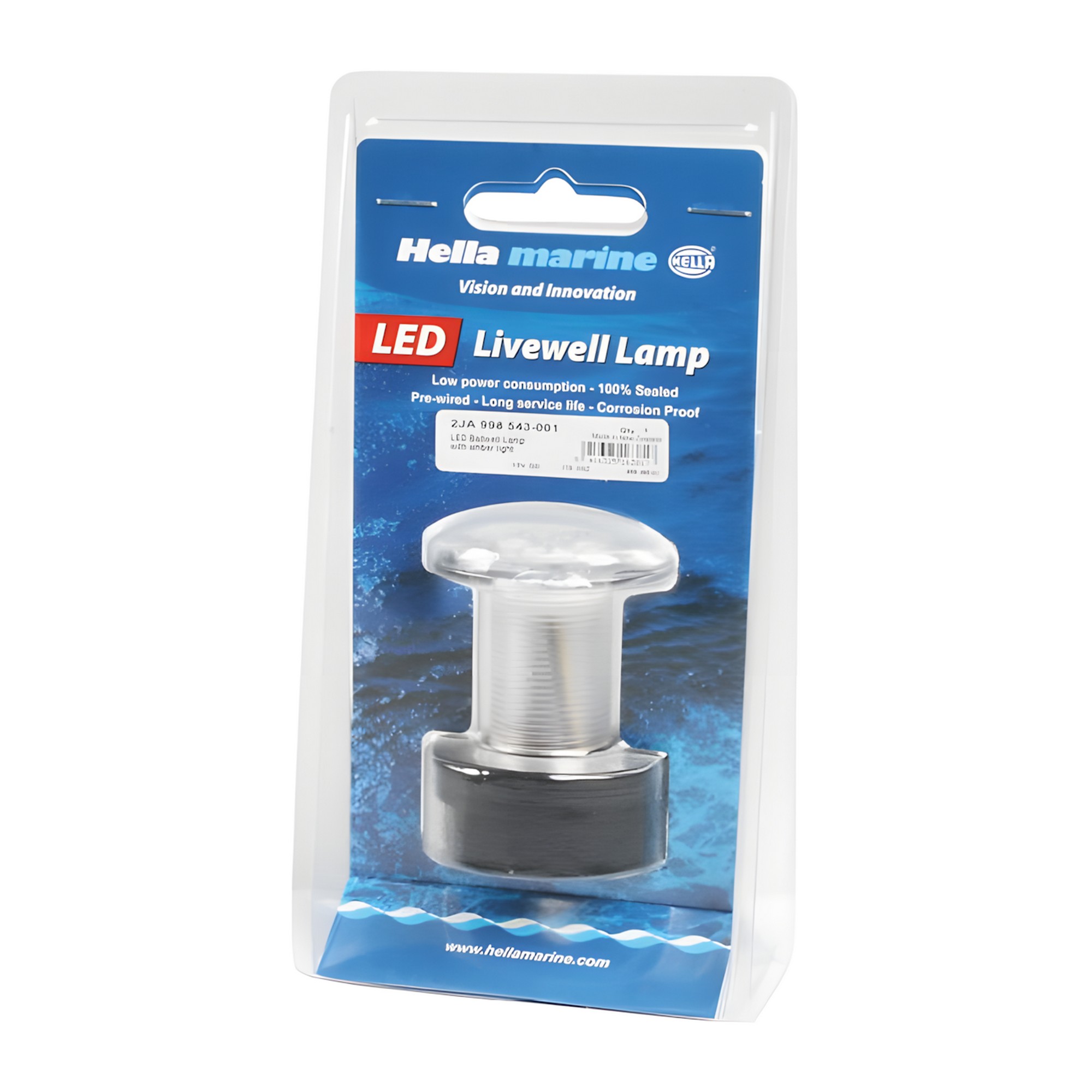 Купить Светодиодная лампа Hella marine Livewell 2JA 998 543-051 12В 0,5Вт 0,04А IP67 для подсветки аквариума белый свет черный корпус 7ft.ru в интернет магазине Семь Футов