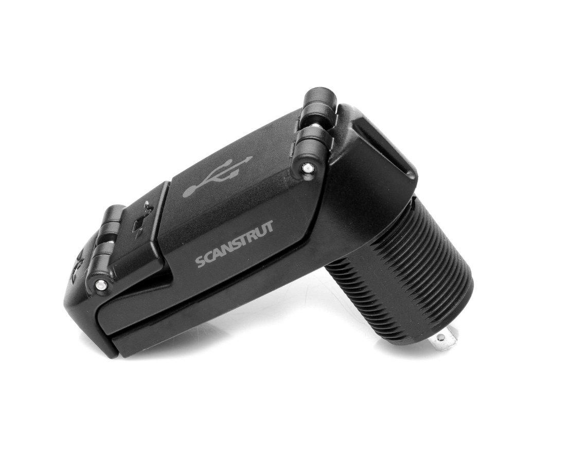 Купить Водонепроницаемый зарядный порт Scanstrut ROKK Charge Pro SC-USB-03 12–24В 36/60Вт USB-A/USB-C IPX6 Ø39х94мм быстрая зарядка PD и QC черный 7ft.ru в интернет магазине Семь Футов