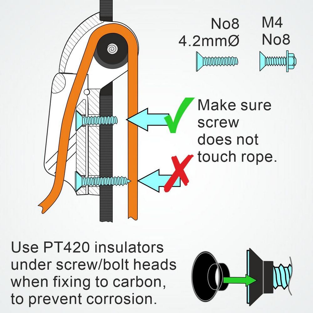 Купить Пластина со шкивом Clamcleat CL835 для троса Ø3-6мм до 150кг из нейлона для стопоров CL211 Mk2 и CL272 7ft.ru в интернет магазине Семь Футов