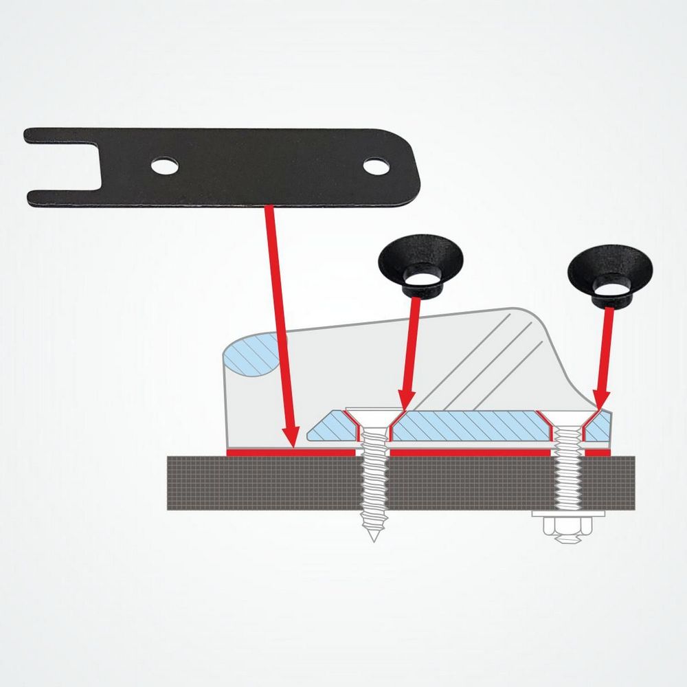 Купить Изоляционная пластина Clamcleat PT420&21/R 55x16мм из нейлона для стопоров Mk2 Racing Junior 7ft.ru в интернет магазине Семь Футов