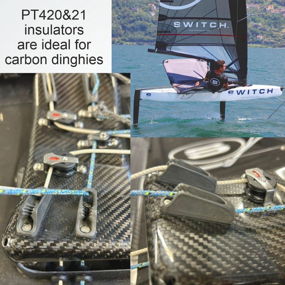 Купить Изоляционная пластина Clamcleat PT420&21/R 55x16мм из нейлона для стопоров Mk2 Racing Junior 7ft.ru в интернет магазине Семь Футов