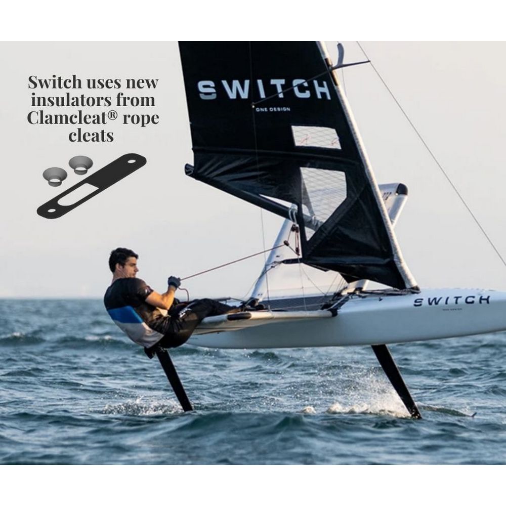 Купить Изоляционная пластина Clamcleat PT422&23/R 82x18мм из нейлона для стопоров Mk1 Racing Junior 7ft.ru в интернет магазине Семь Футов