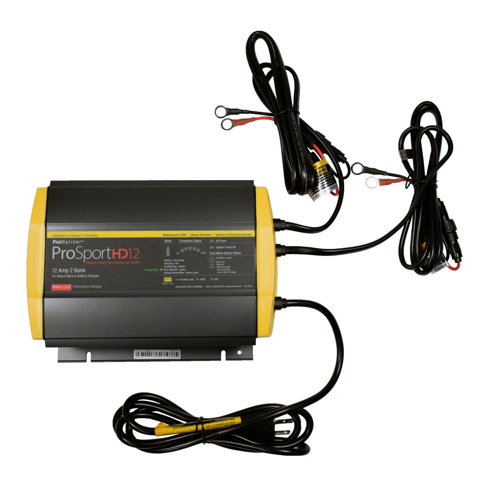 Купить Зарядное устройство ProMariner ProSportHD 12 44012 12/24В 12А IP67 266х200х74мм 5-ступенчатый цикл на 2 АКБ 7ft.ru в интернет магазине Семь Футов