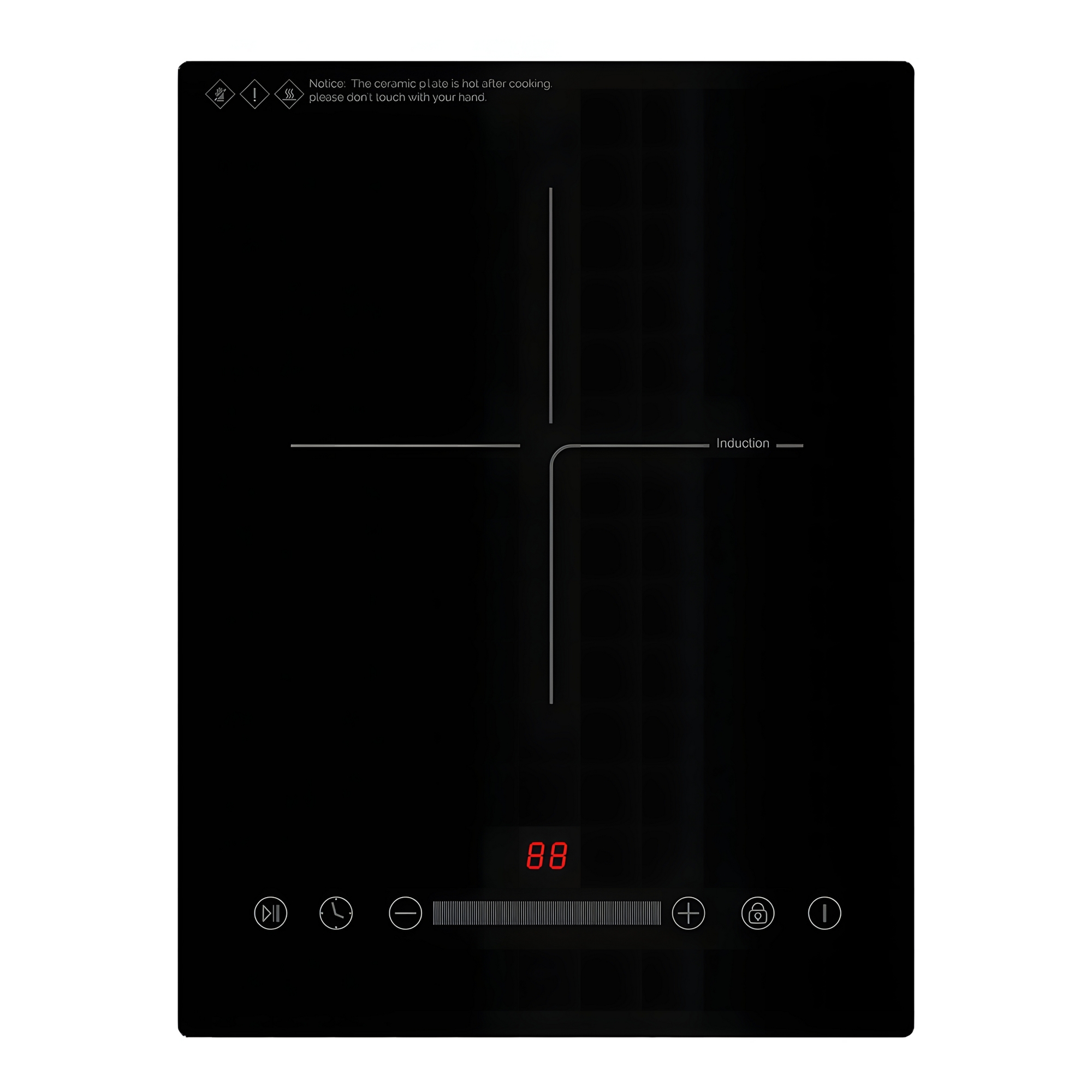 Купить Встраиваемая индукционная плита Trem Z0801275 220–240В 1000Вт одна конфорка нержавеющая сталь/стекло 7ft.ru в интернет магазине Семь Футов