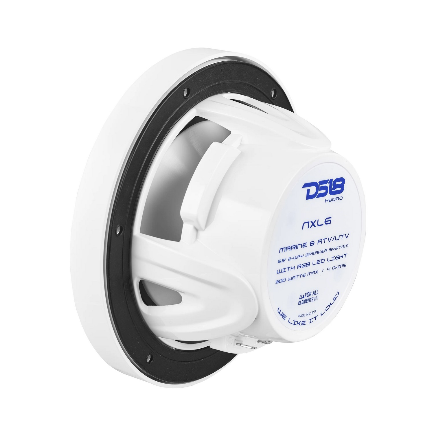 Купить Динамики двухполосные DS18 NXL-6/WH Ø165мм 45Гц—23кГц 100-300Вт 4Ом IP65 RGB-подсветка из литого полипропилена белые 7ft.ru в интернет магазине Семь Футов