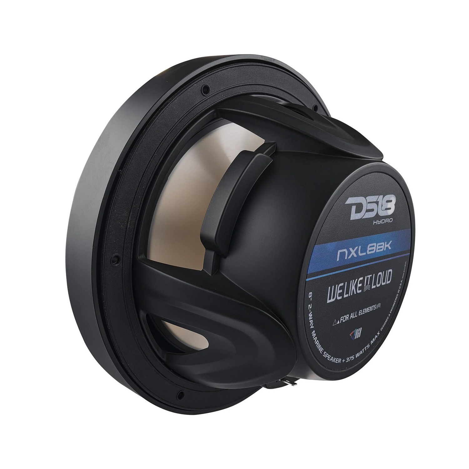 Купить Динамики двухполосные DS18 NXL-8/BK Ø203мм 35Гц-23кГц 125-375Вт 4Ом IP65 RGB-подсветка из литого полипропилена черные 7ft.ru в интернет магазине Семь Футов