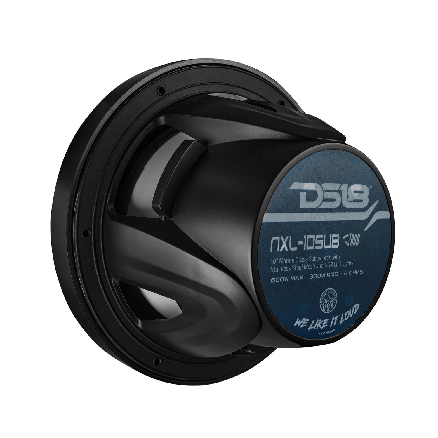 Купить Сабвуфер DS18 NXL-10SUB/BK Ø254мм 35–250Гц 300-600Вт 2-4Ом IP65 светодиодная RGB-подсветка из черного полипропилена 7ft.ru в интернет магазине Семь Футов